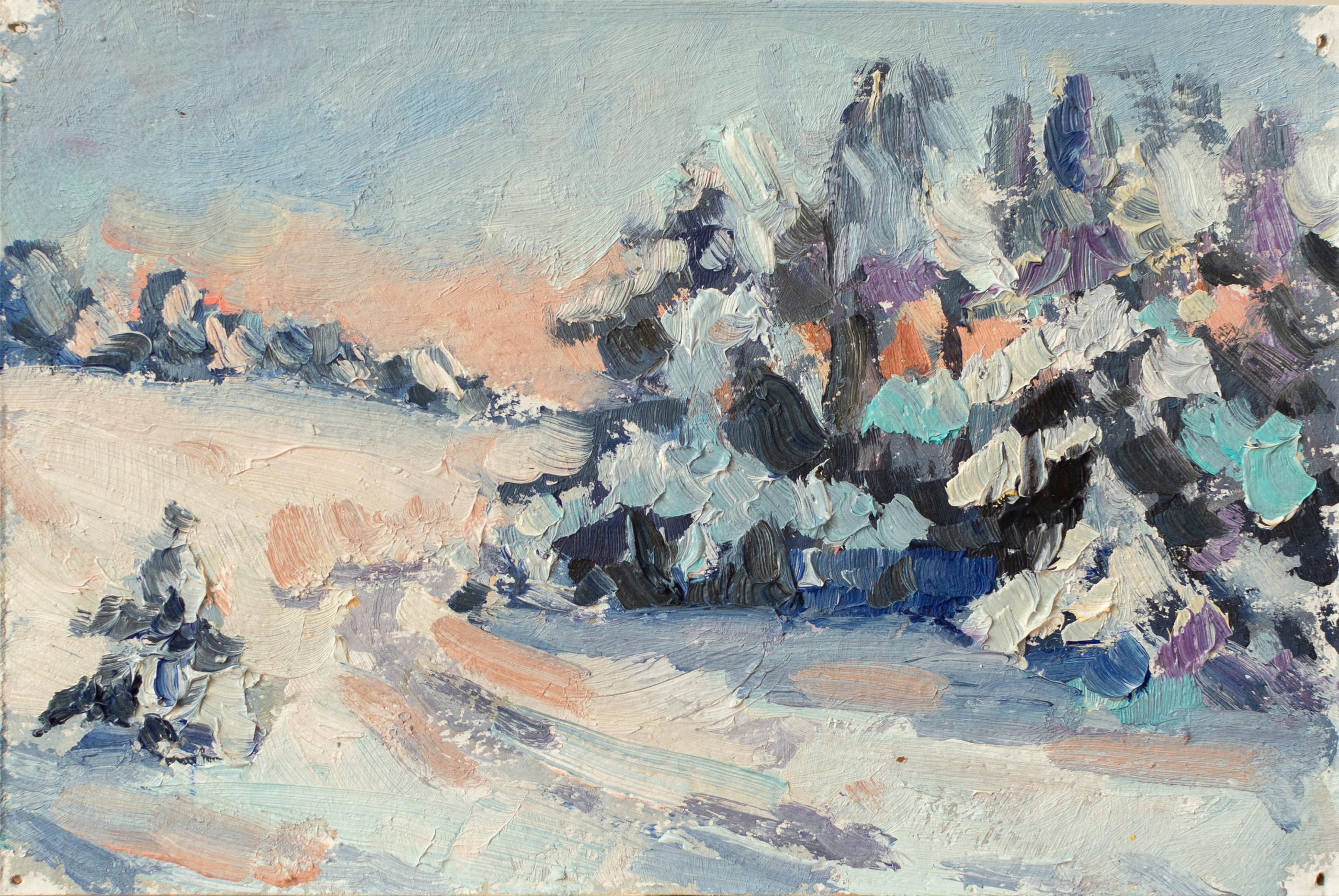 "Дорога в сказку" картон, масло 10х15см, 2025