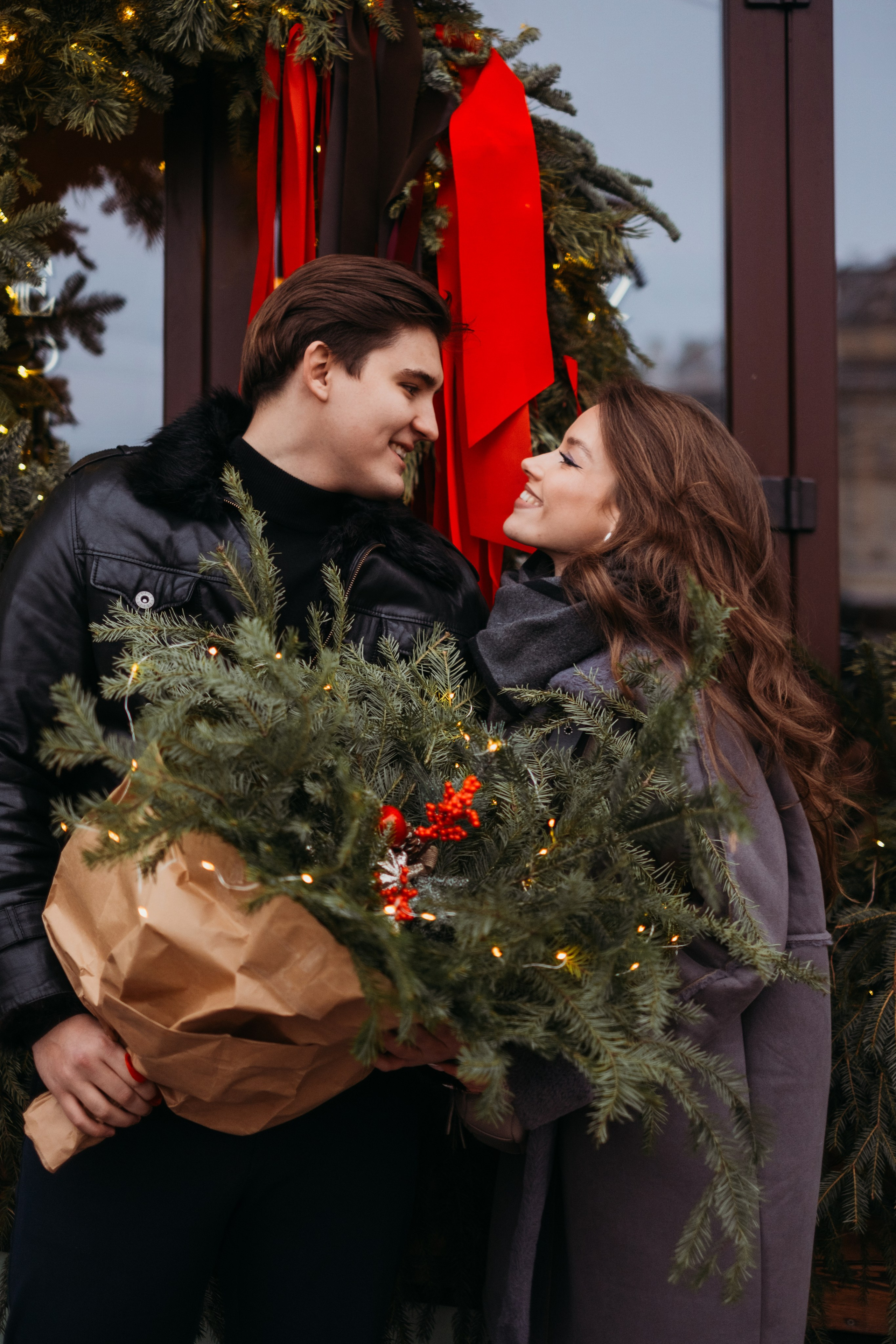 Аня и Даня: новогодняя прогулка. Семейный и детский фотограф в Санкт-Петербурге