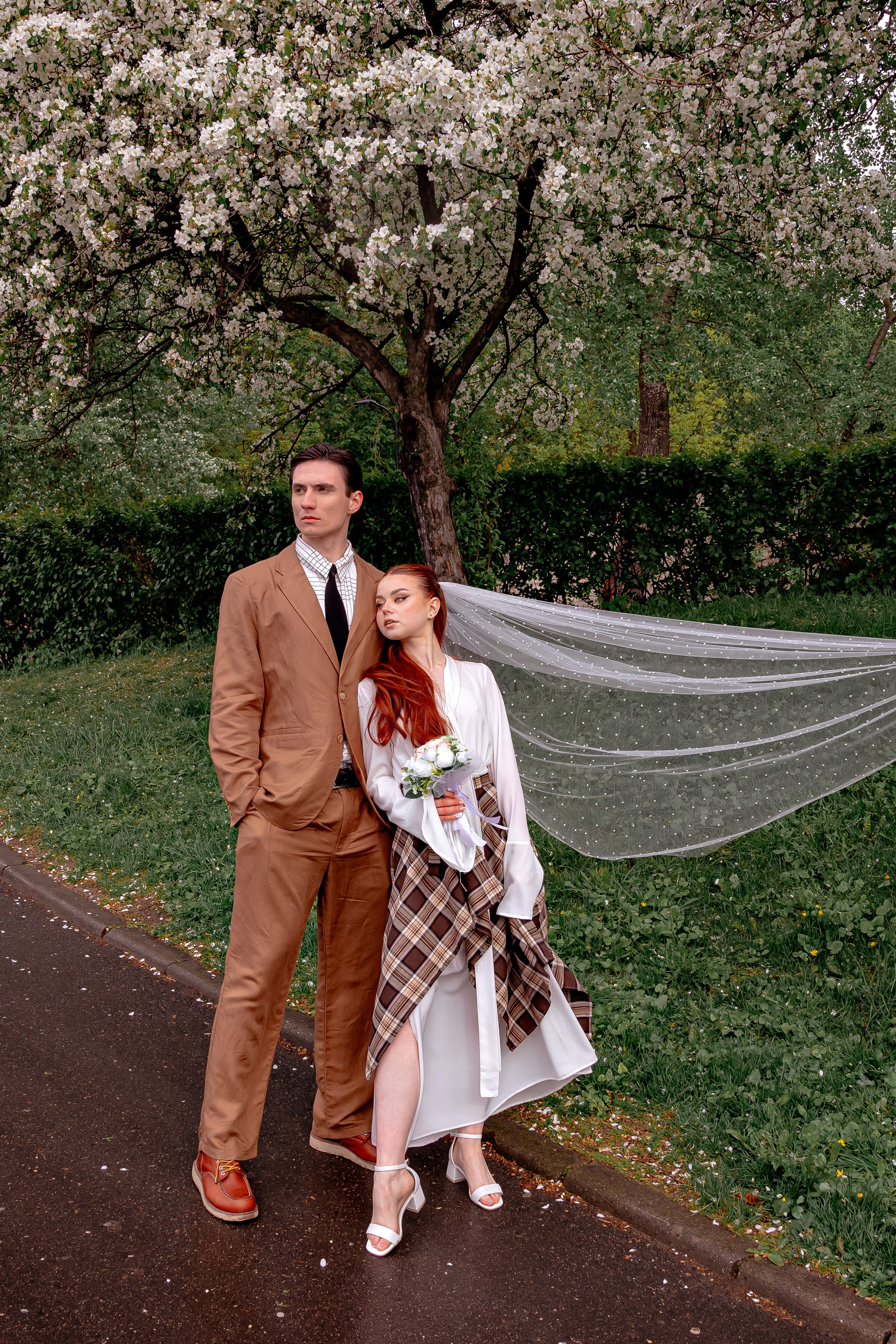 Свадьба под дождем «Марина-Марк». Свадебный/Портретный фотограф снимаю в Москве