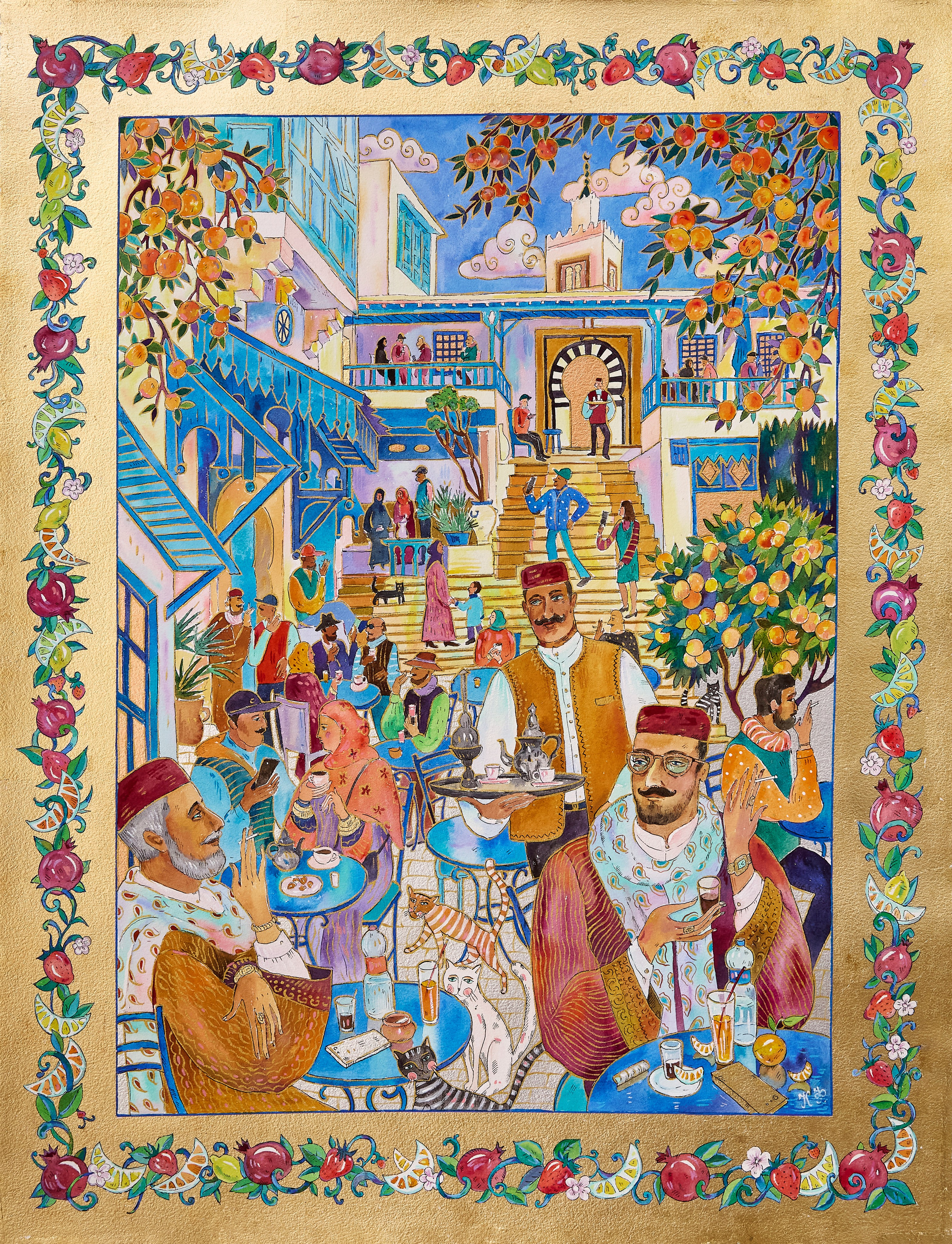 Sidi bou Said (exhibition at Galerie Saladin). Artist Ksenia Filippova