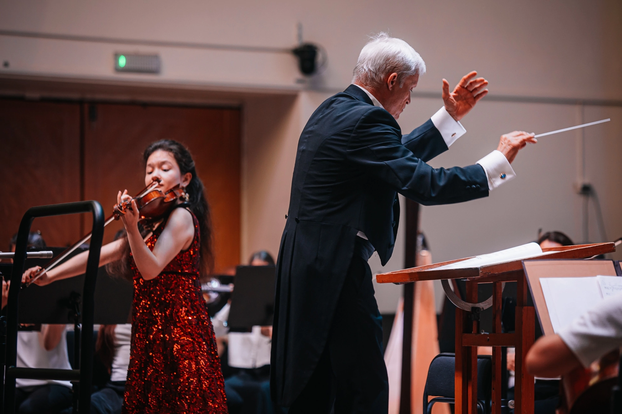 На сцене. Скрипачка Анна Савкина