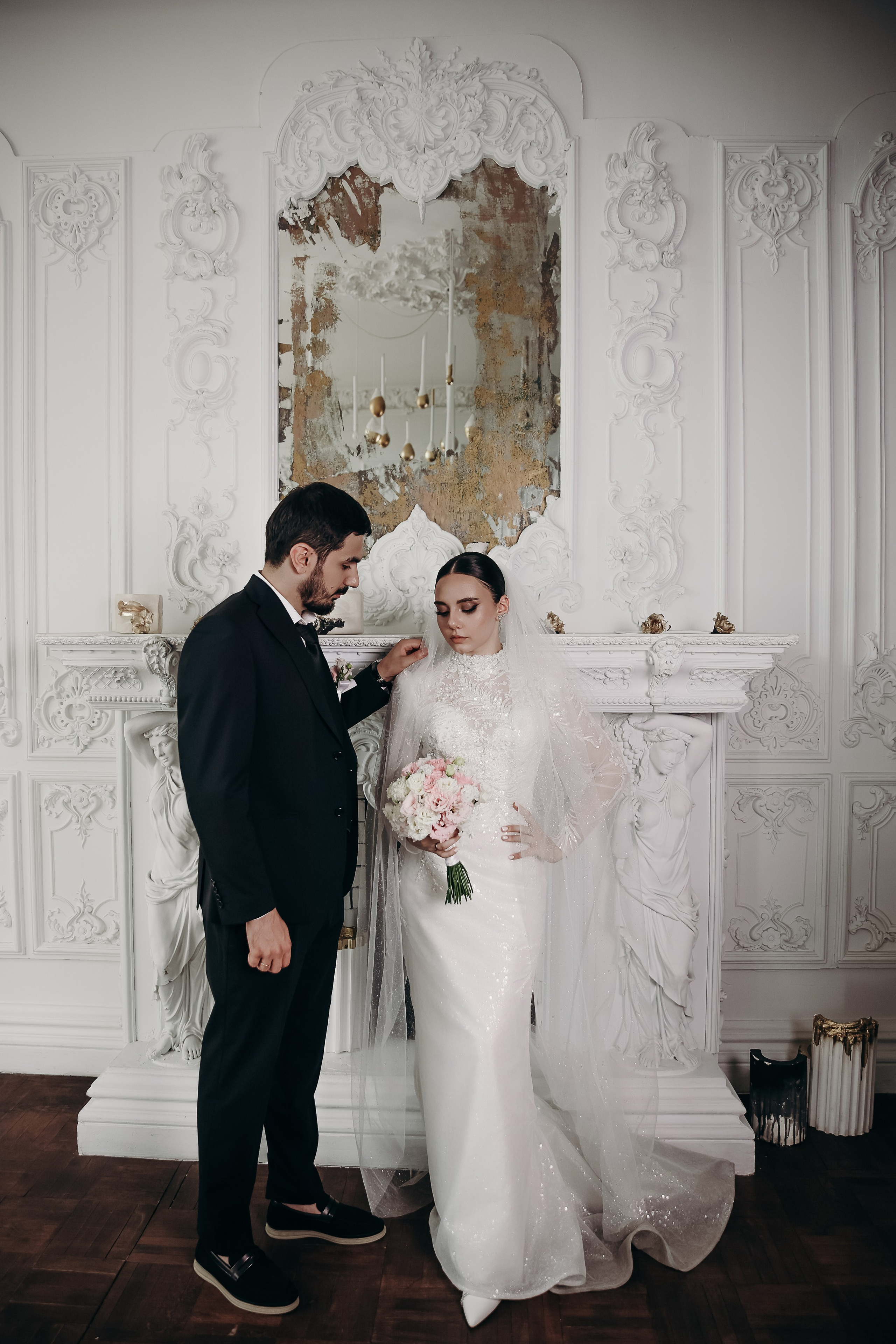 Свадебная фотосессия в фотостудии «Hram» 24.08.2024. Свадебный и семейный фотограф Виолетта Сидельникова. Краснодар, Россия, Беларусь, Европа