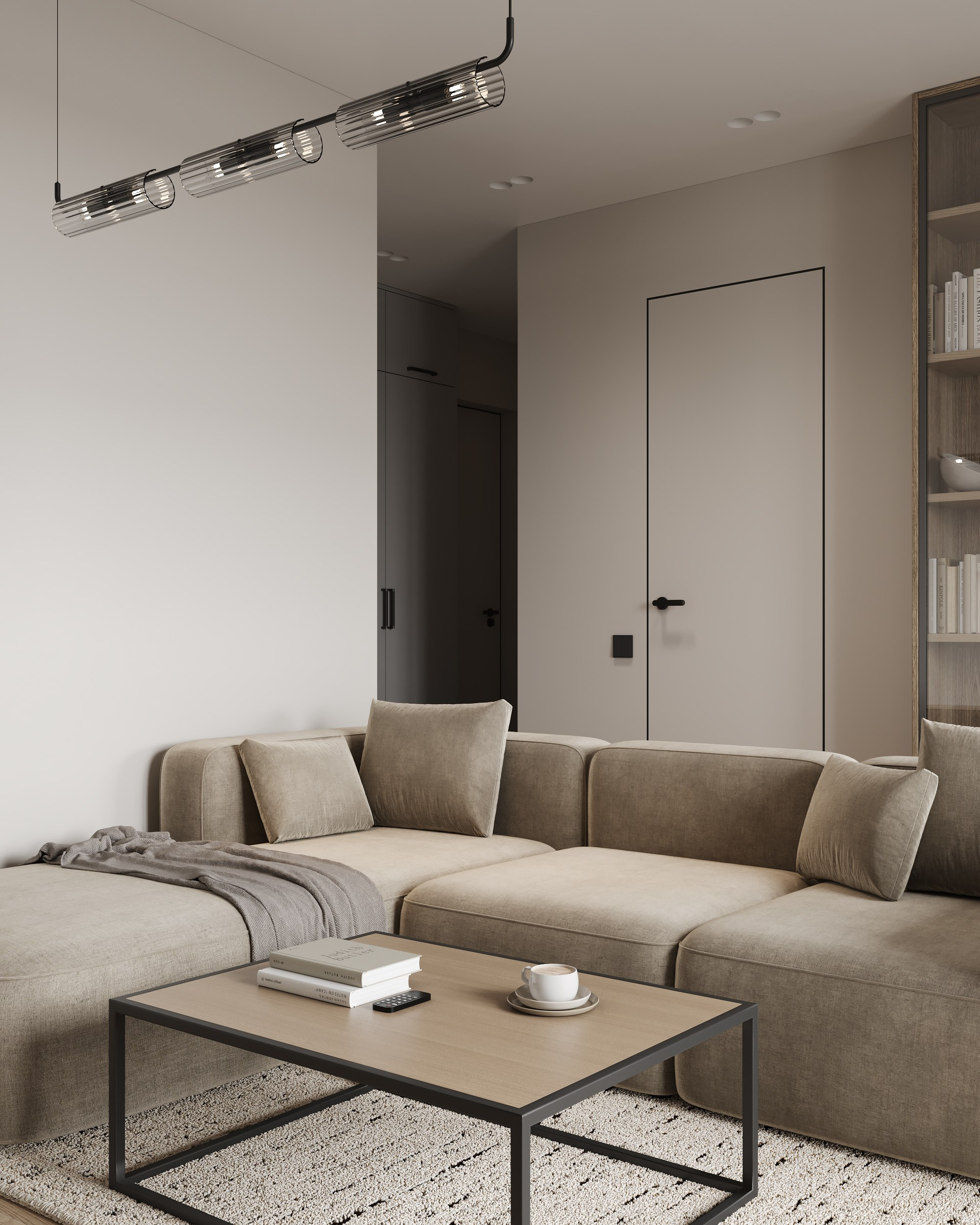 Modern beige. Дизайн интерьера | 3D визуализация | Миланская Марина