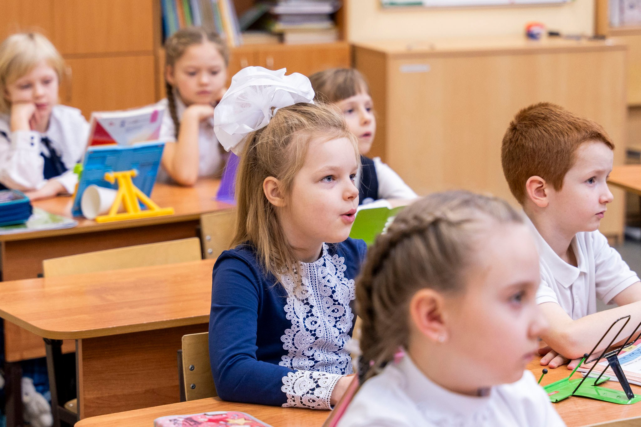 Открытый урок в 1 классе. Фотограф Юлия Попова