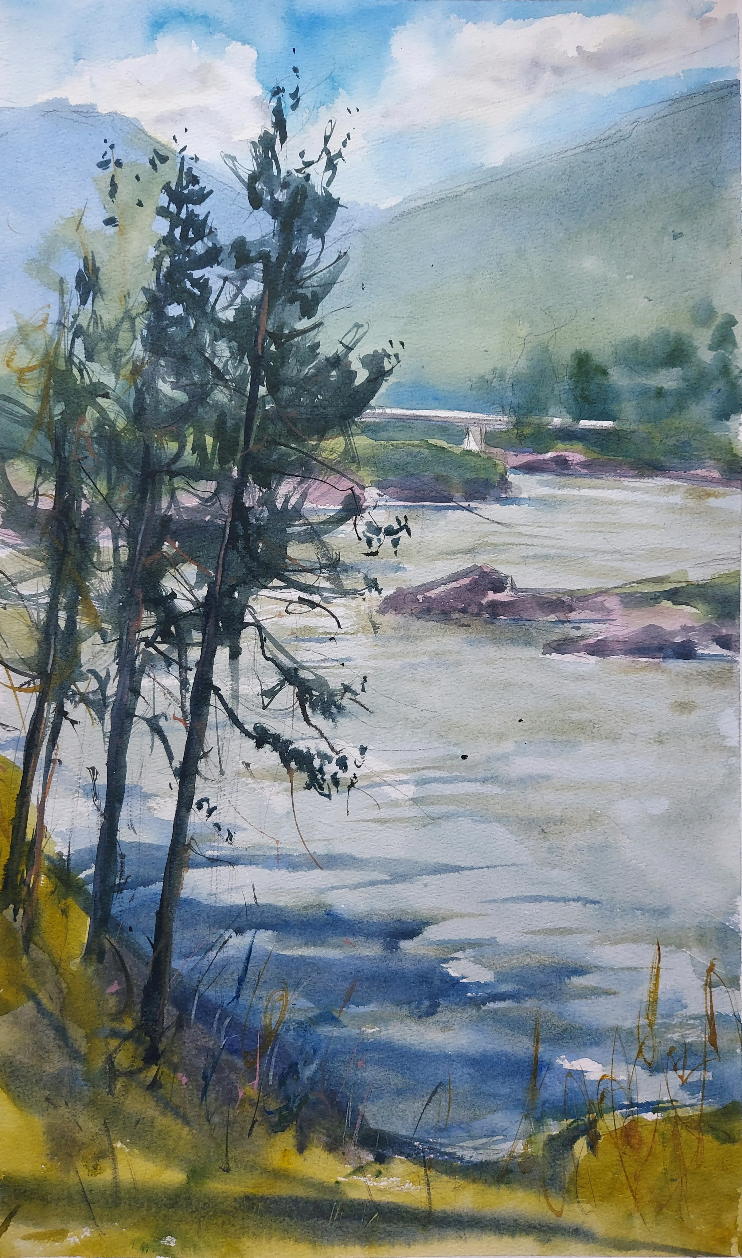 Katun River | Altai Mountains, Russia | August 2025 | 30.5 x 52.5 cm (~A2)