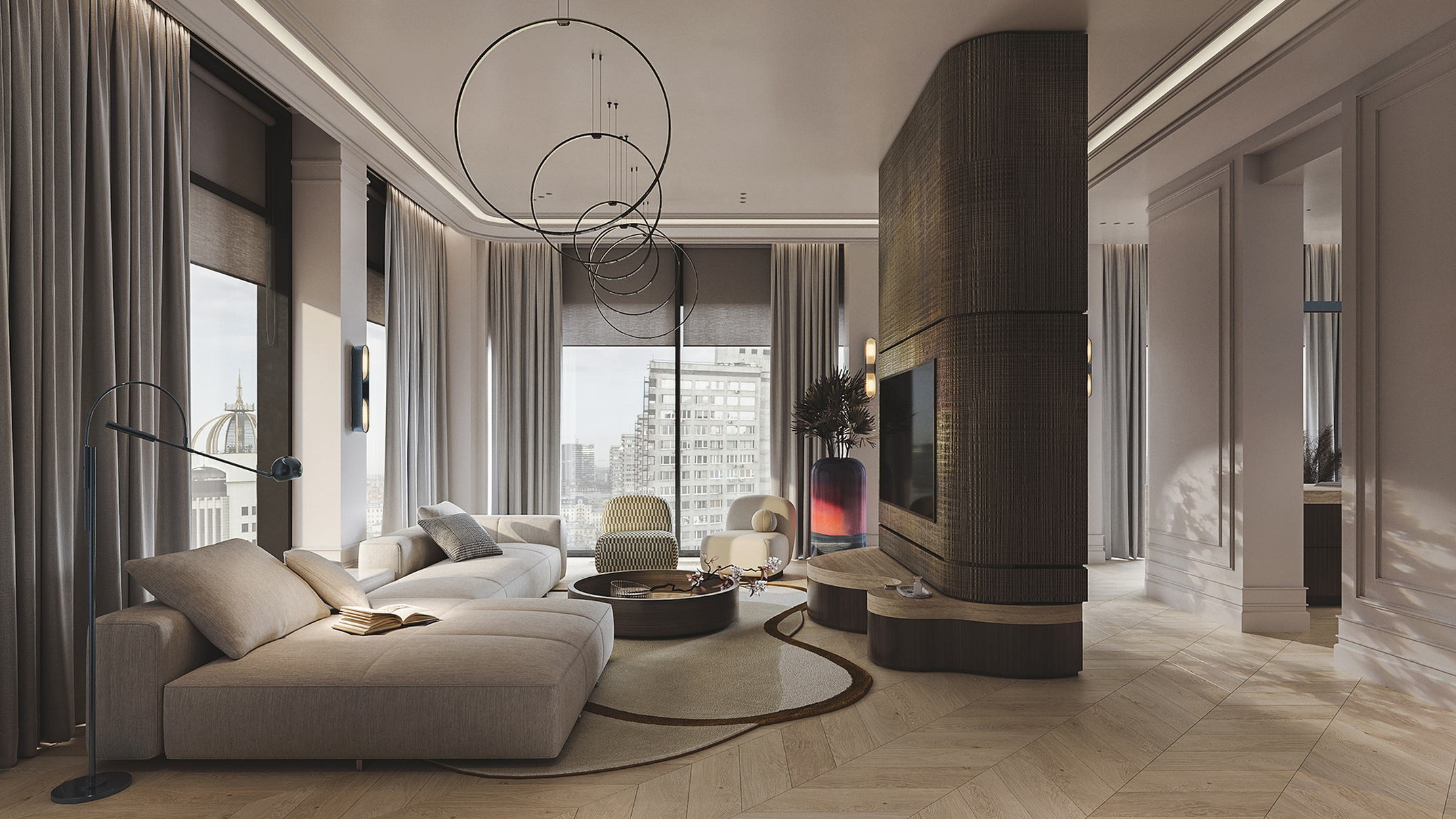 Cosmos Selection Arbat Apartments дизайн апартаментов. RED ROBOT DESIGN