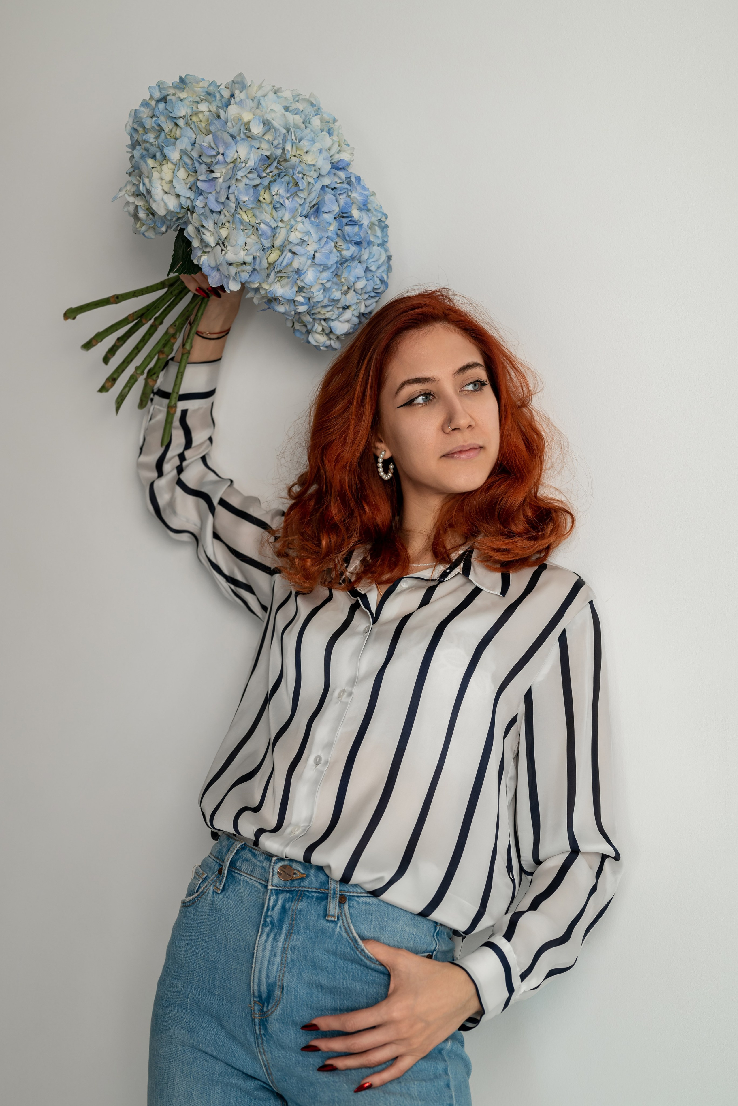 Фотопроект с голубыми гортензиями. Фотограф в городе Салават