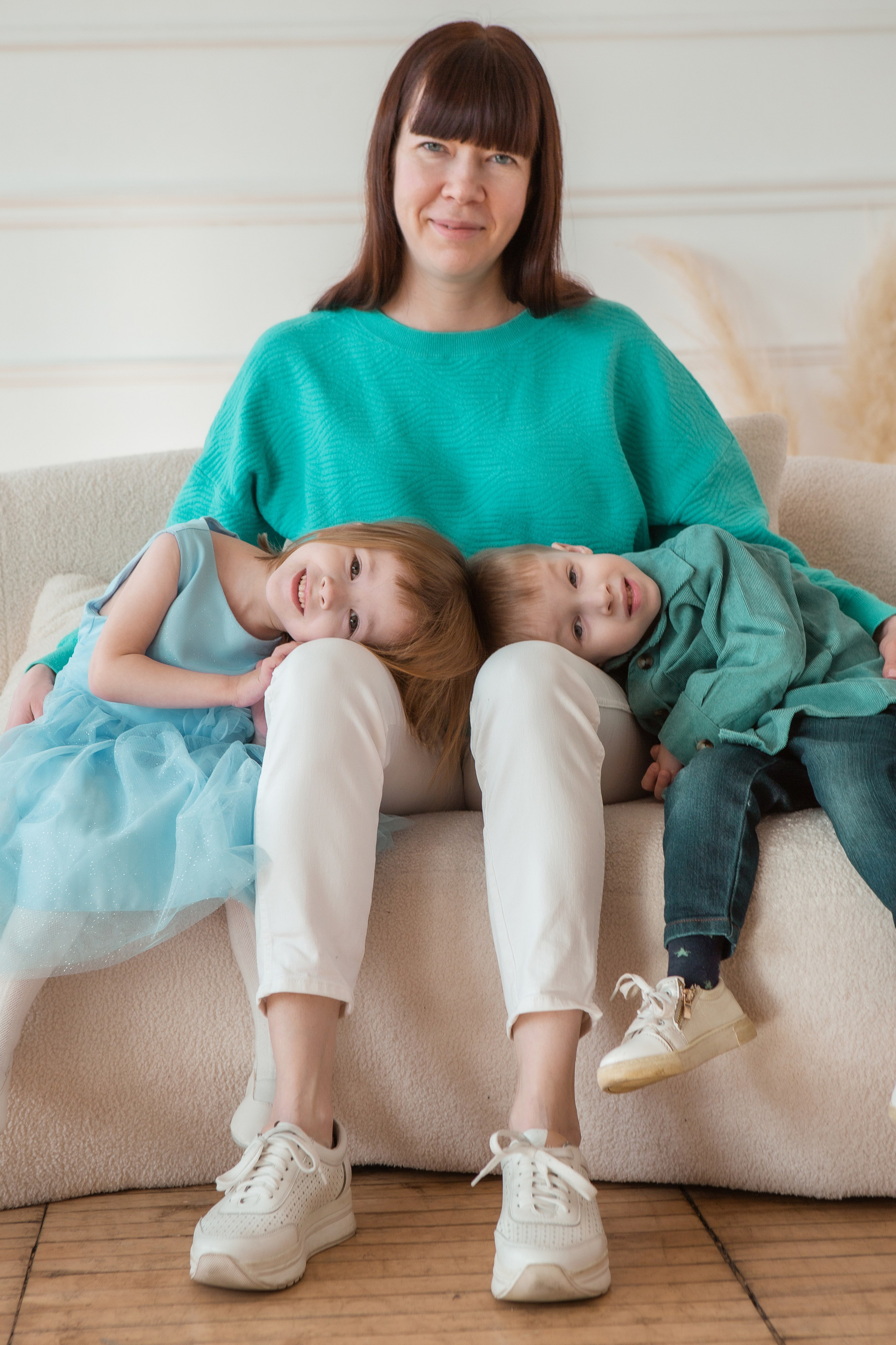 Мама и двойняшки. Фотограф Екатерина Голицына