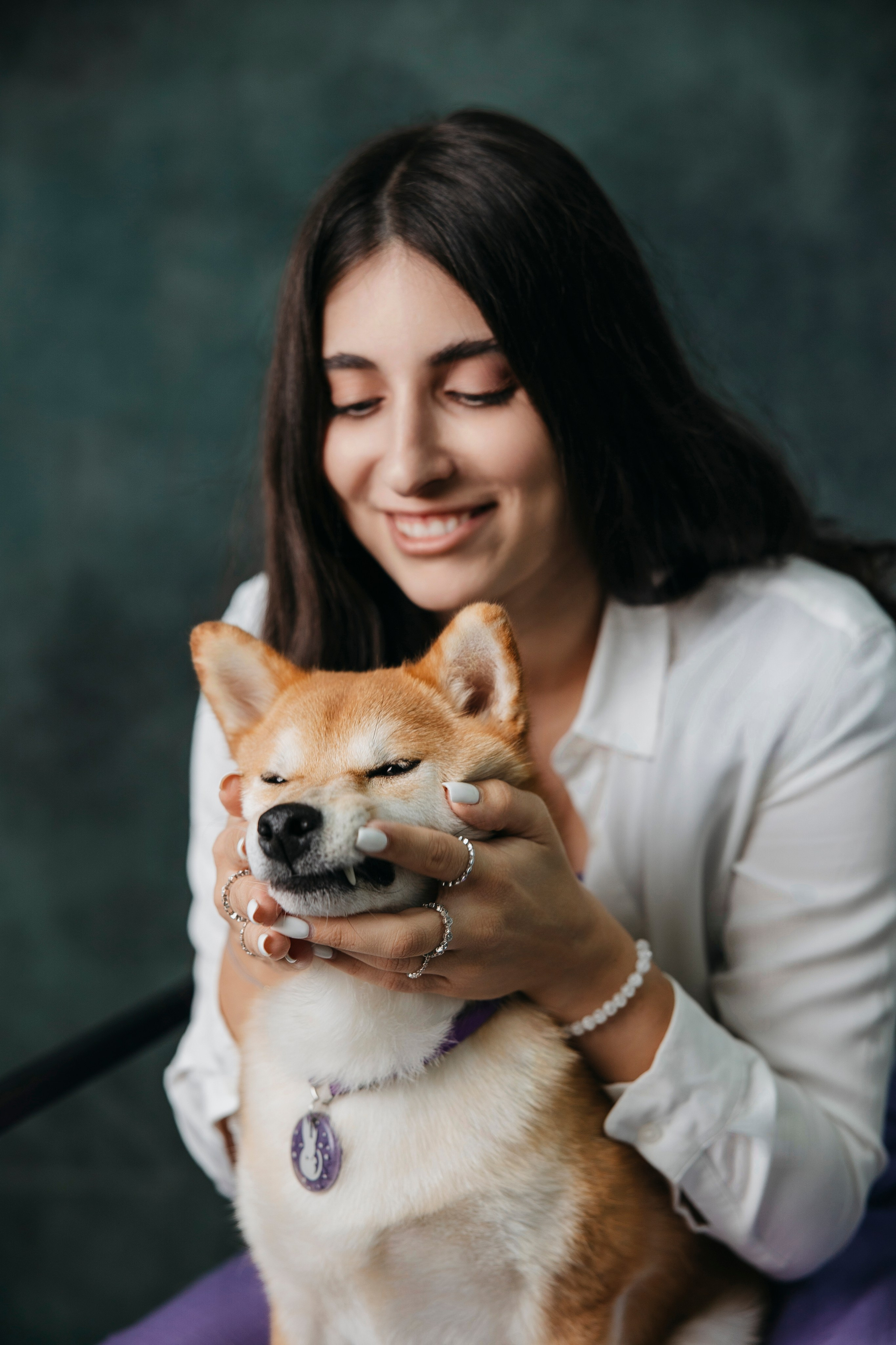 Съемка в студии с собакой. Анастасия Белаш