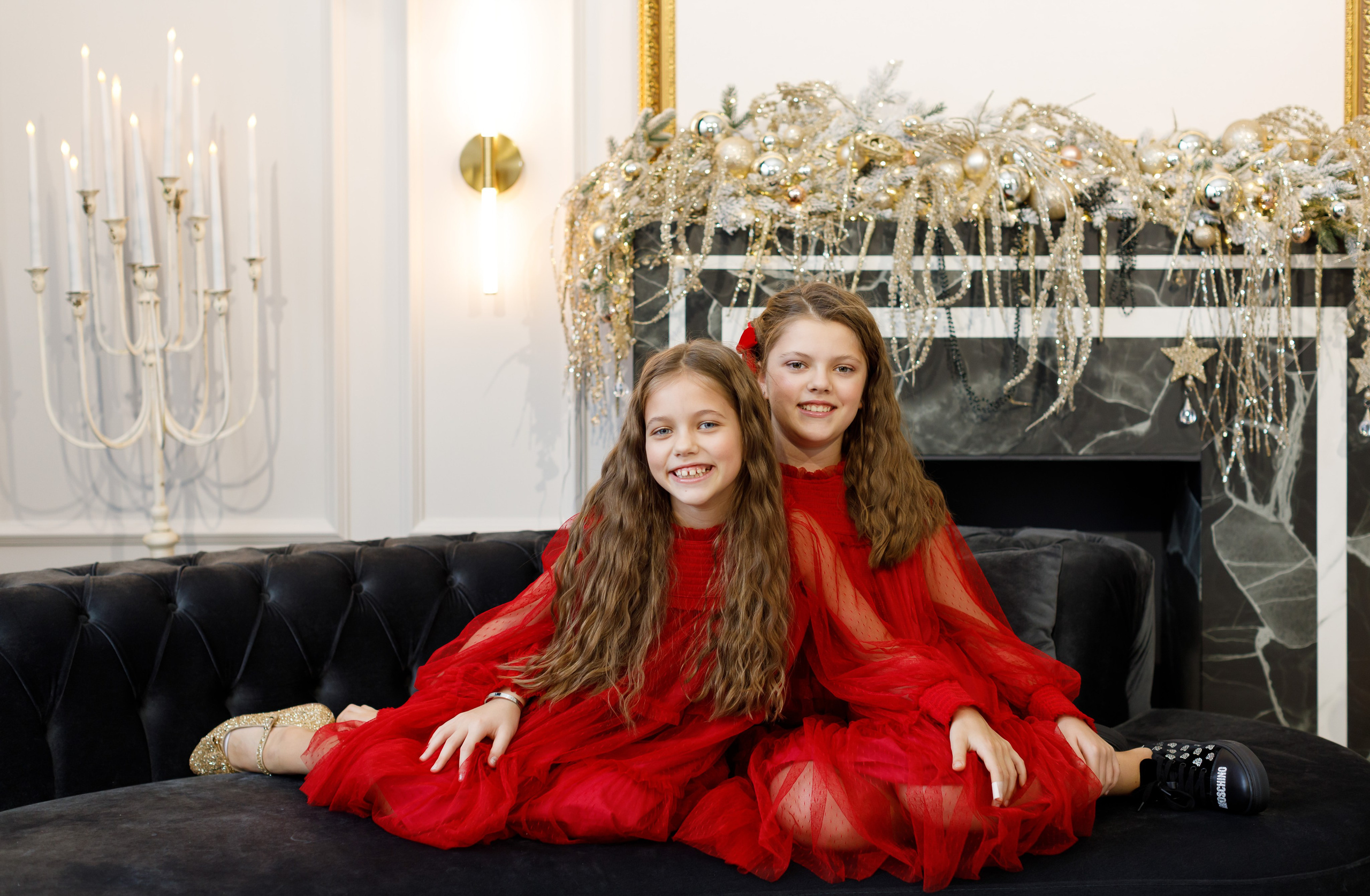 Семейная новогодняя съёмка в студии. Портретный и семейный фотограф Юлия Герман