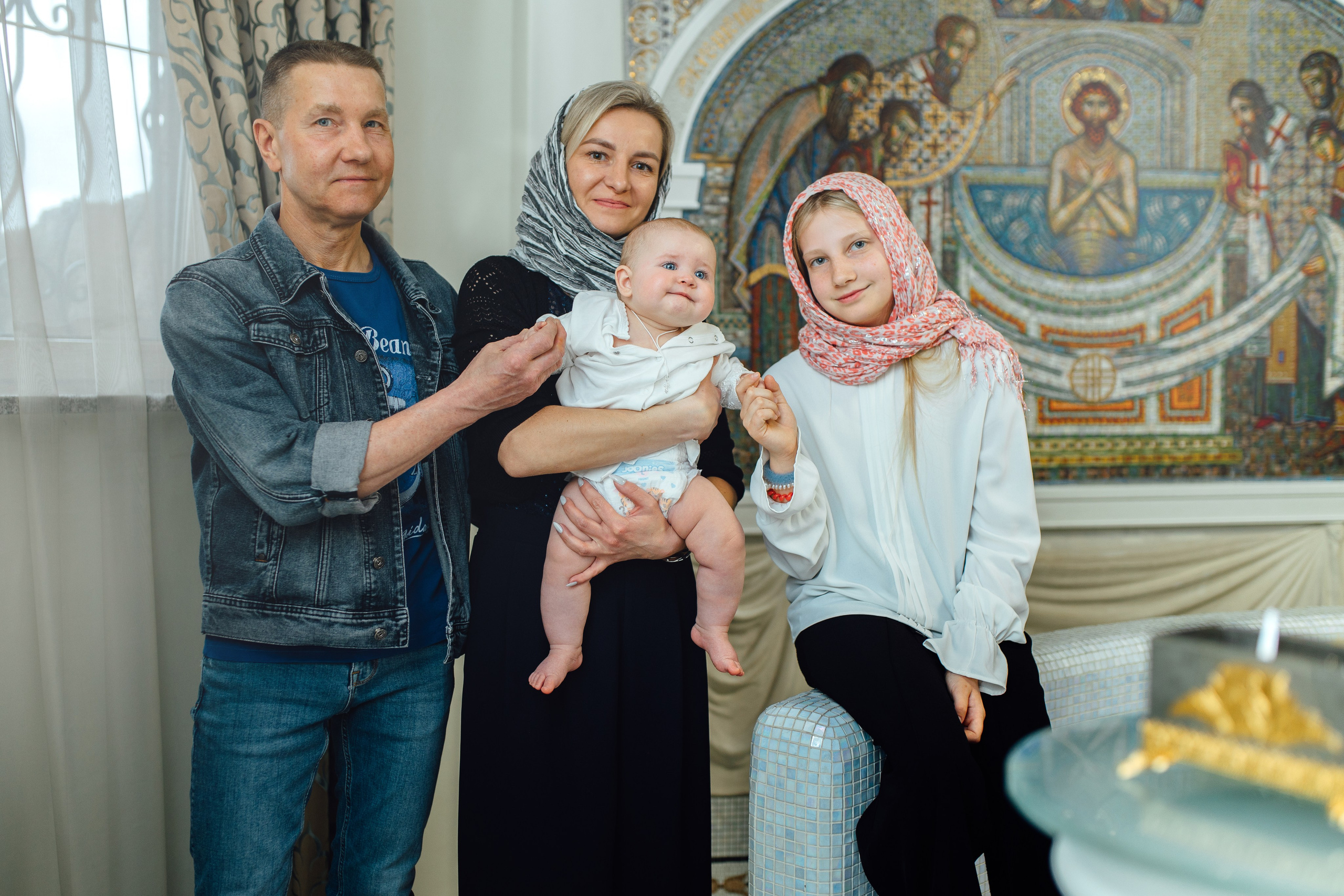 Таинство крещения Софии, апрель 2024