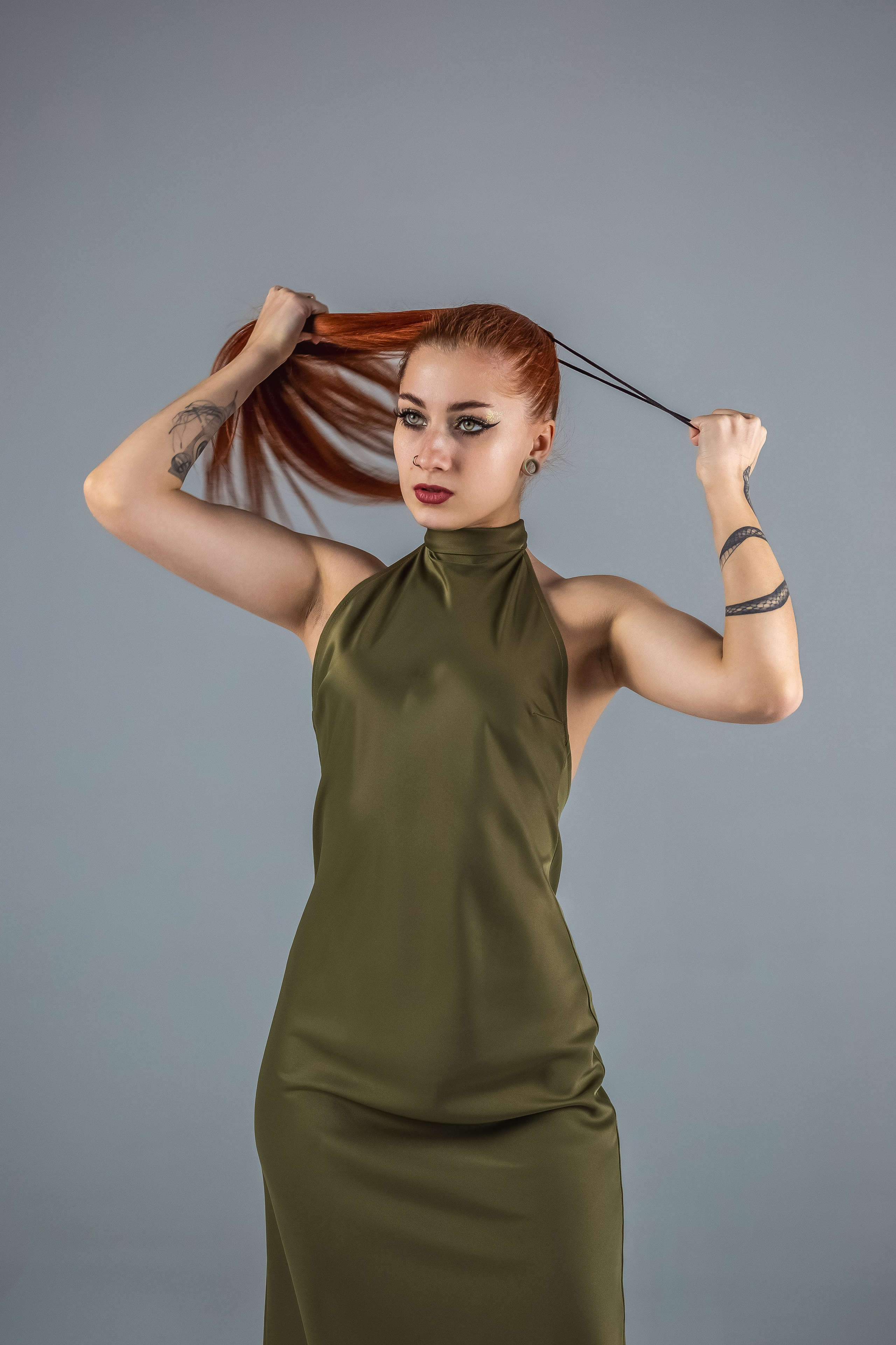 Зеленое платье. Вера Соколова фотограф Воронеж