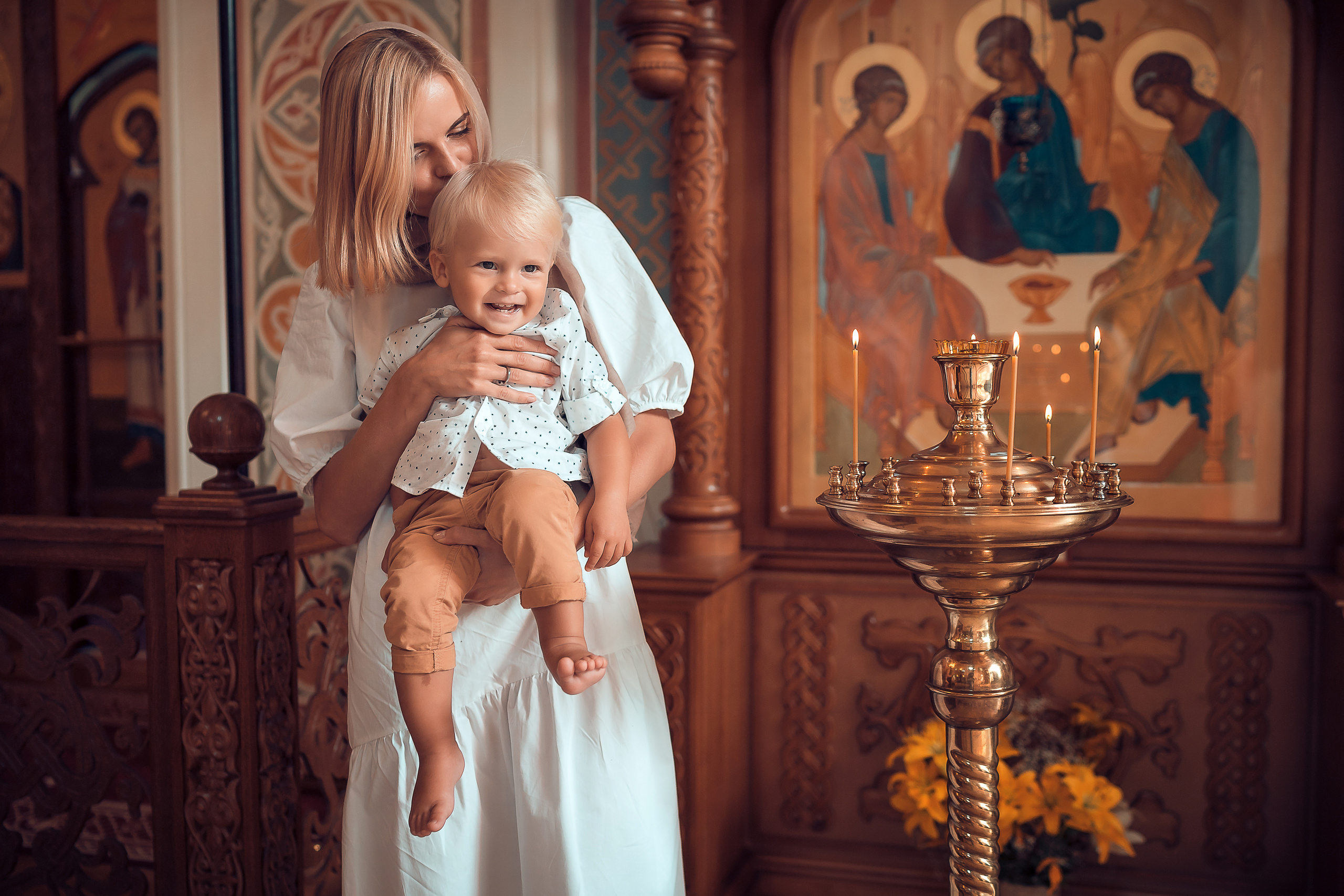 Крещение Льва Храм Иоанна Предтечи. Фотограф на Крещение и Венчание в Красноярске Рамазанова Юлия