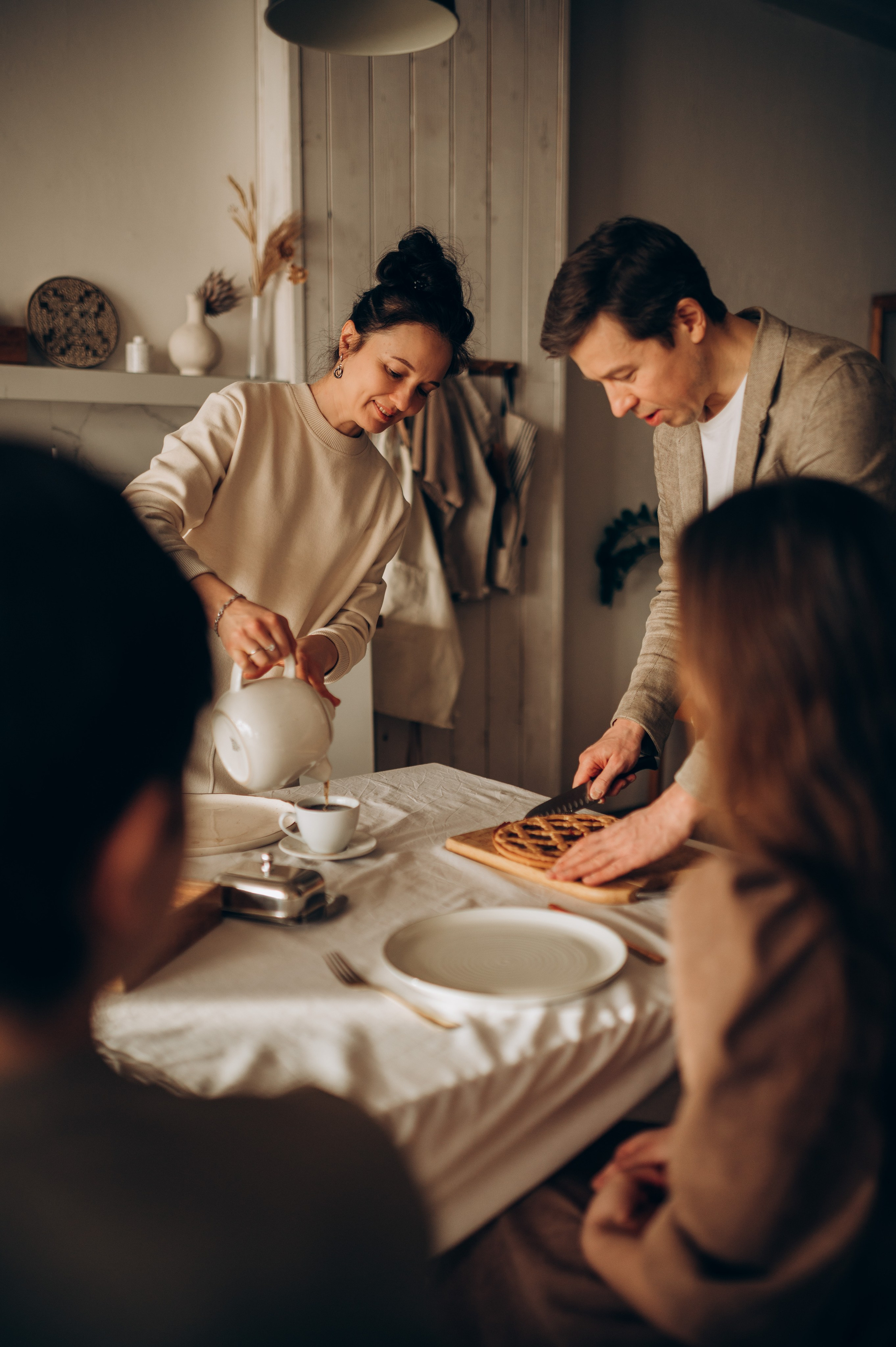 Уютная семейная съёмка в студии. Семейный фотограф в Домодедово и Москве Елена Пичугина