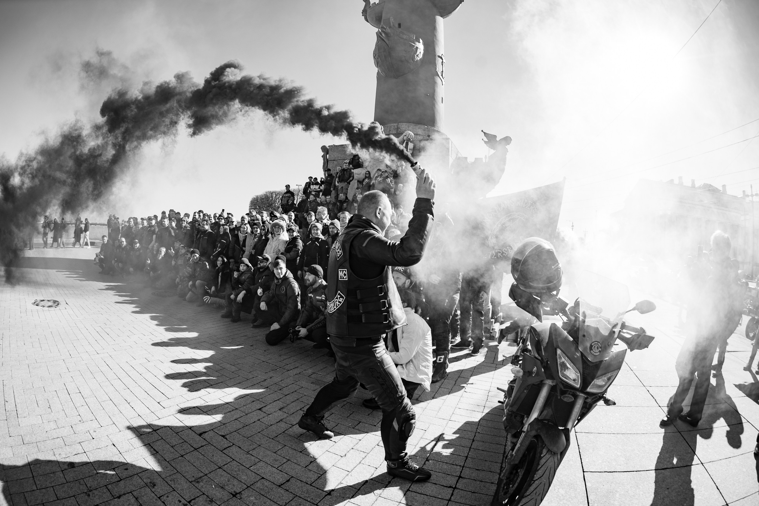 Весенний прохват мотоклуба Normans Riders MC. Концертный и репортажный фотограф в Санкт-Петербурге Слава Пахомов