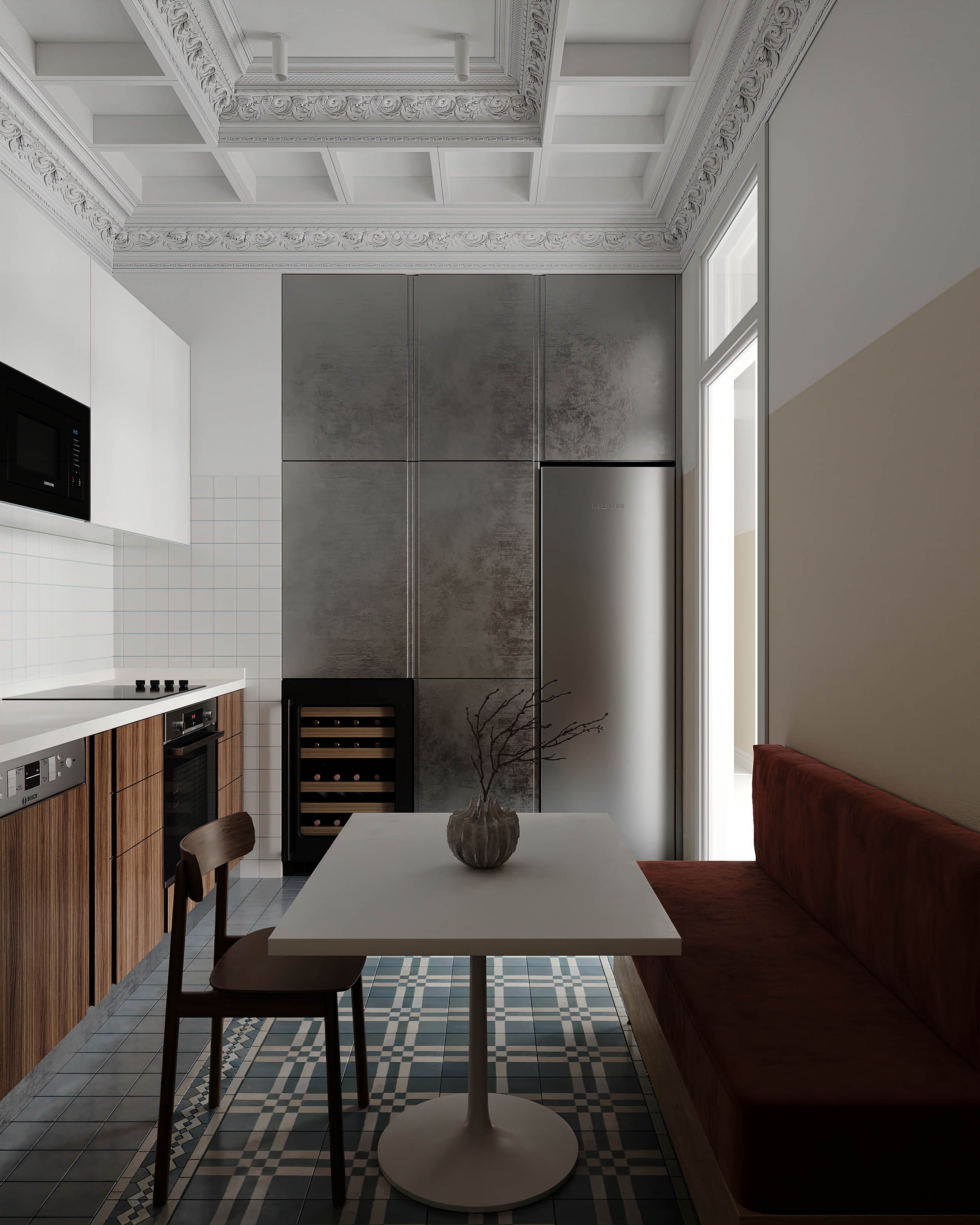 Проект квартиры в старом фонде 160 м²/ Дизайнер: Кристина Саакян. Студия интерьерной визуализации tmshkn.vis