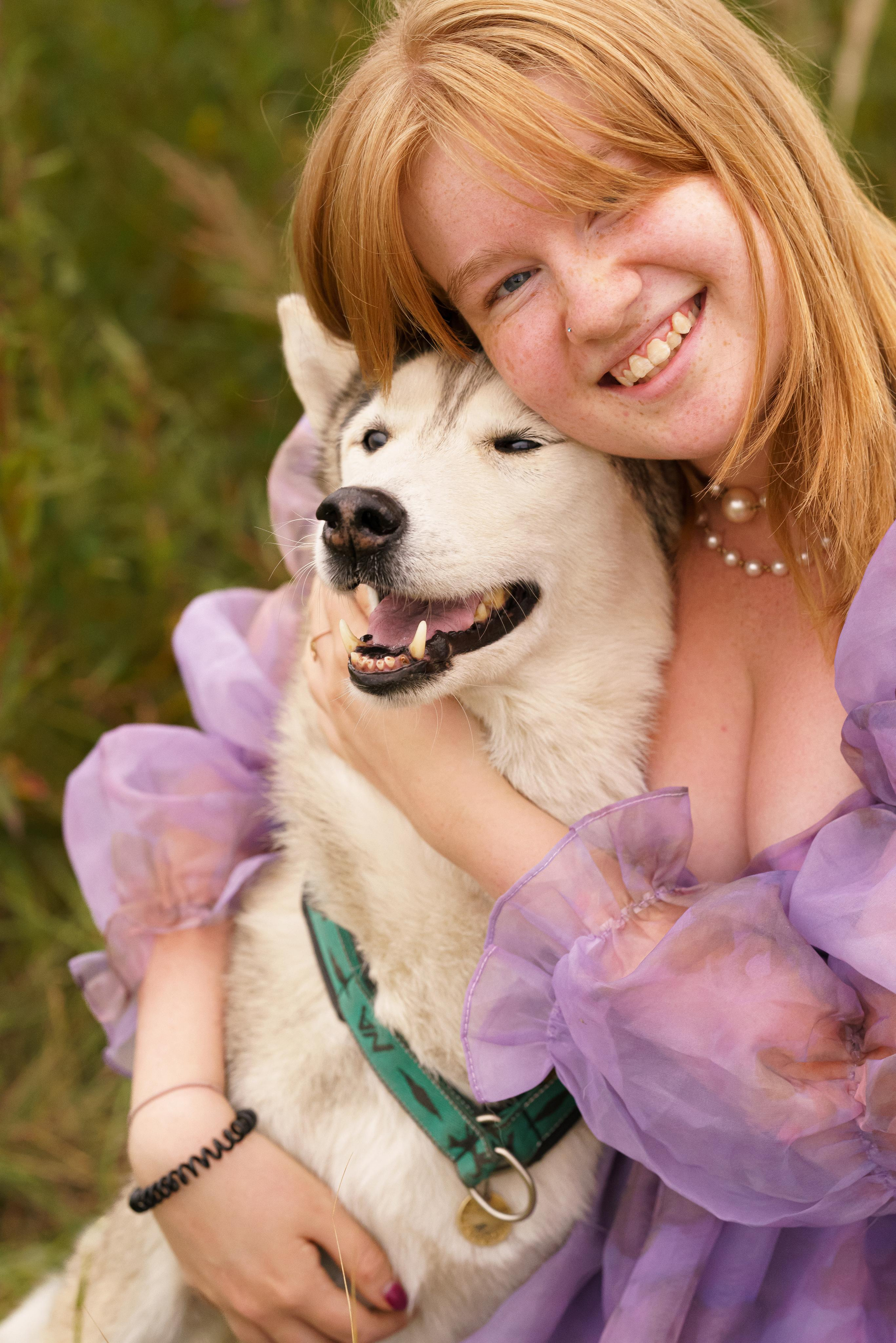 Клара и сибирские хаски. Фотограф-анималист в Санкт-Петербурге