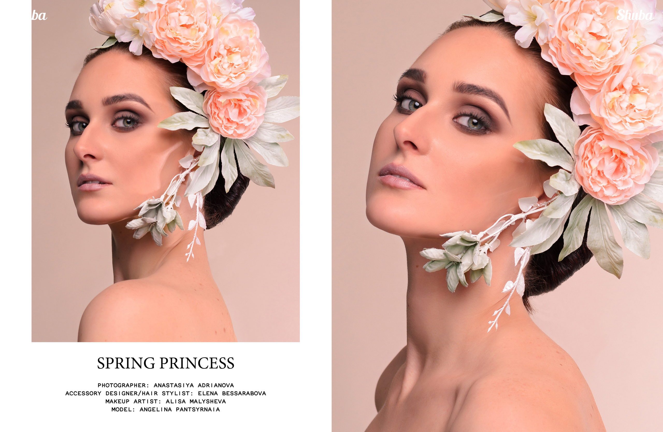 «Spring Princess» в Shuba Magazine (нояб.2020). Фотограф, ретушёр, графический дизайнер в Петербурге Адрианова Настя