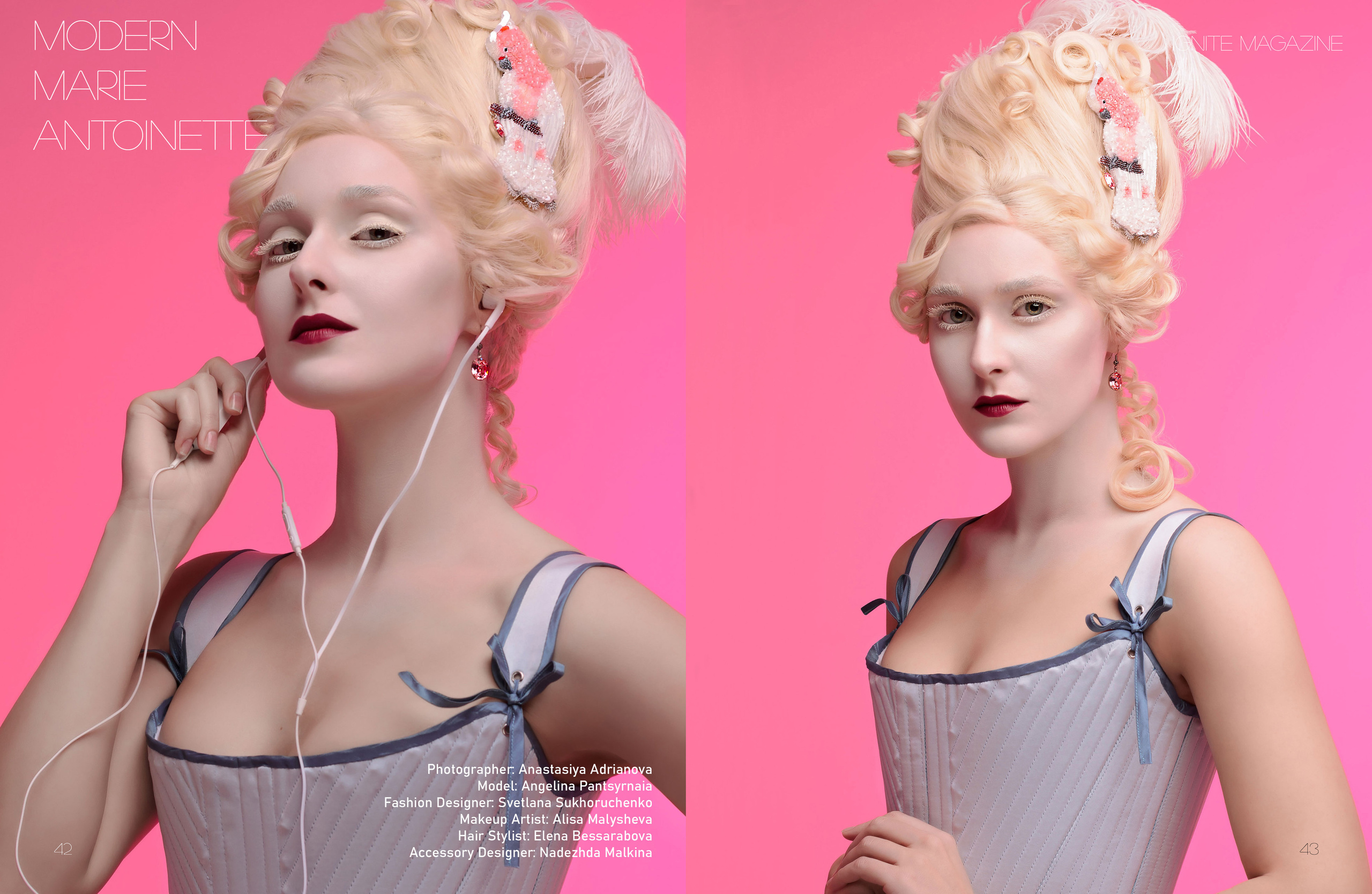 «Modern Marie Antoinette» в Ignite Magazine (окт.2020). Фотограф, ретушёр, графический дизайнер в Петербурге Адрианова Настя