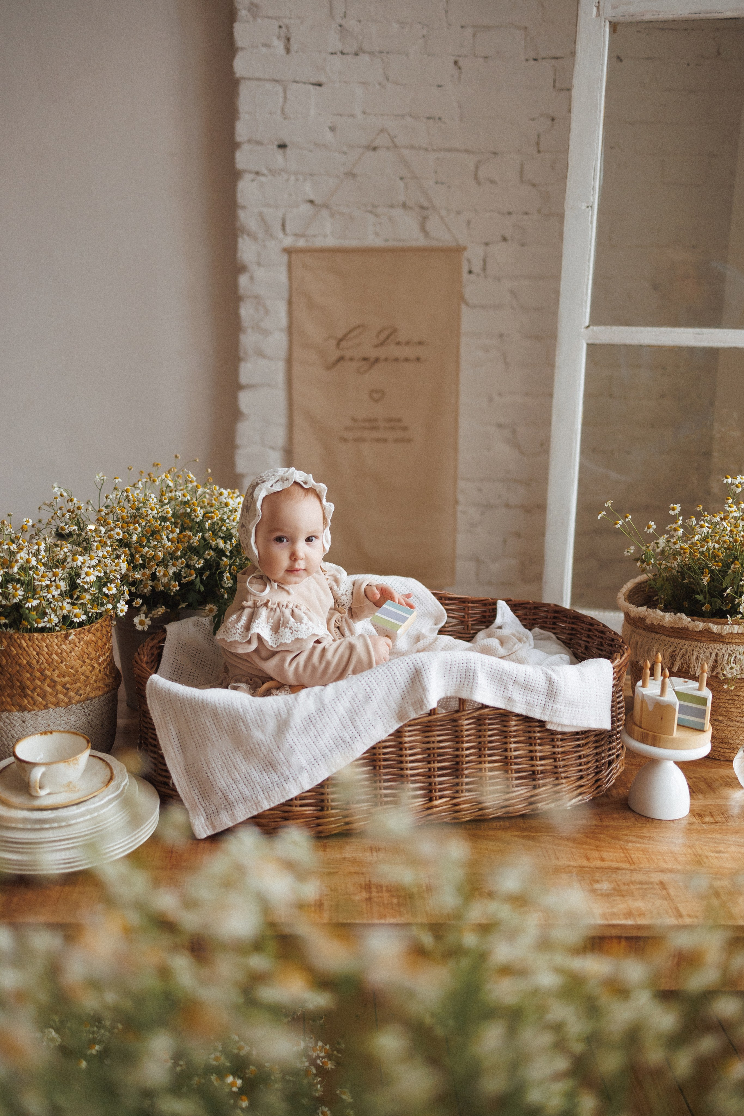 Фотосессия с Ромашками в фотостудии Space JOBS, город Краснодар. Семейный и детский фотограф в Краснодаре Анна Трашкова