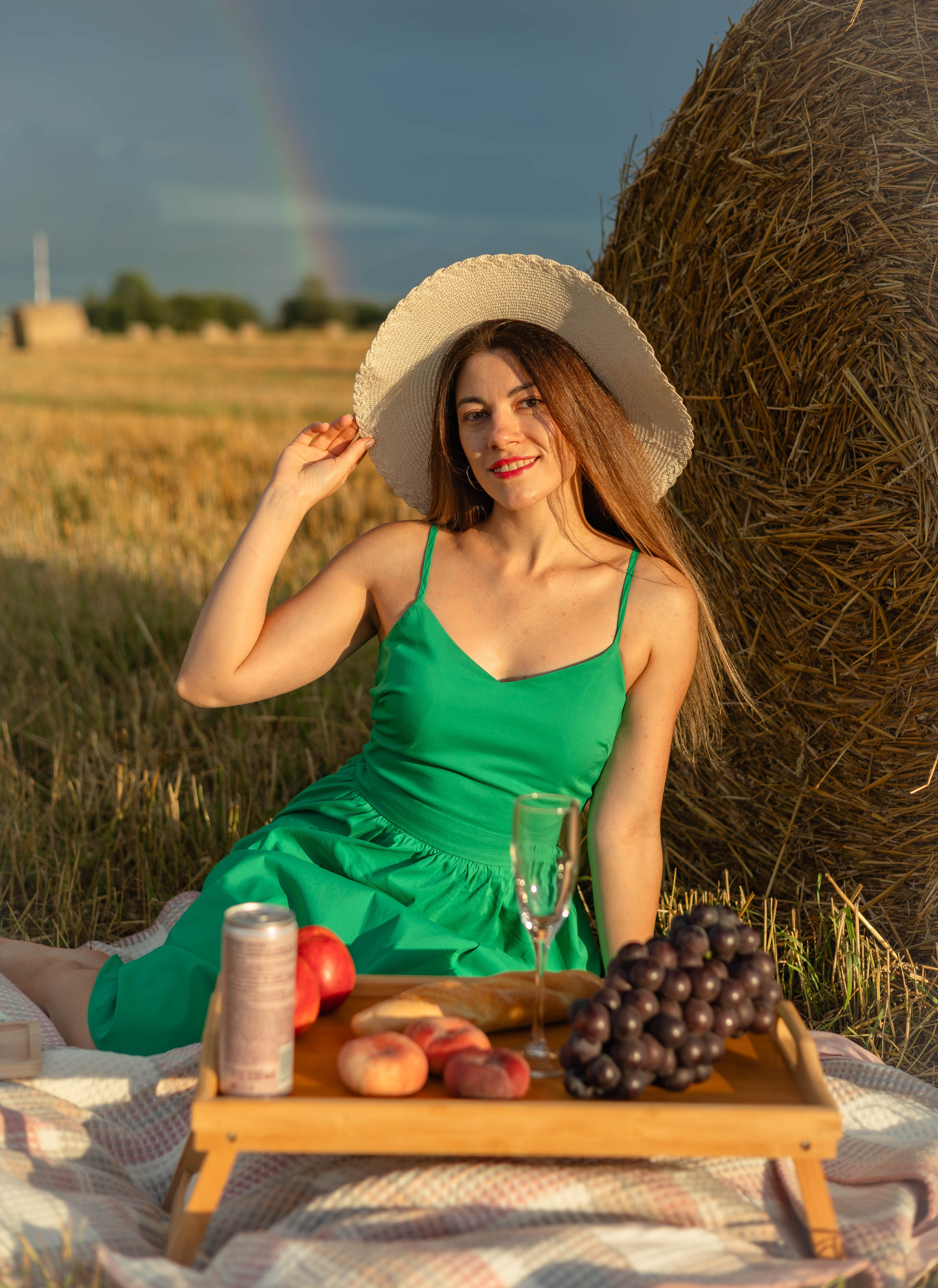 Анастасия. Закат в поле. Портретный фотограф Панферова Регина г. Санкт-Петербург, г. Казань