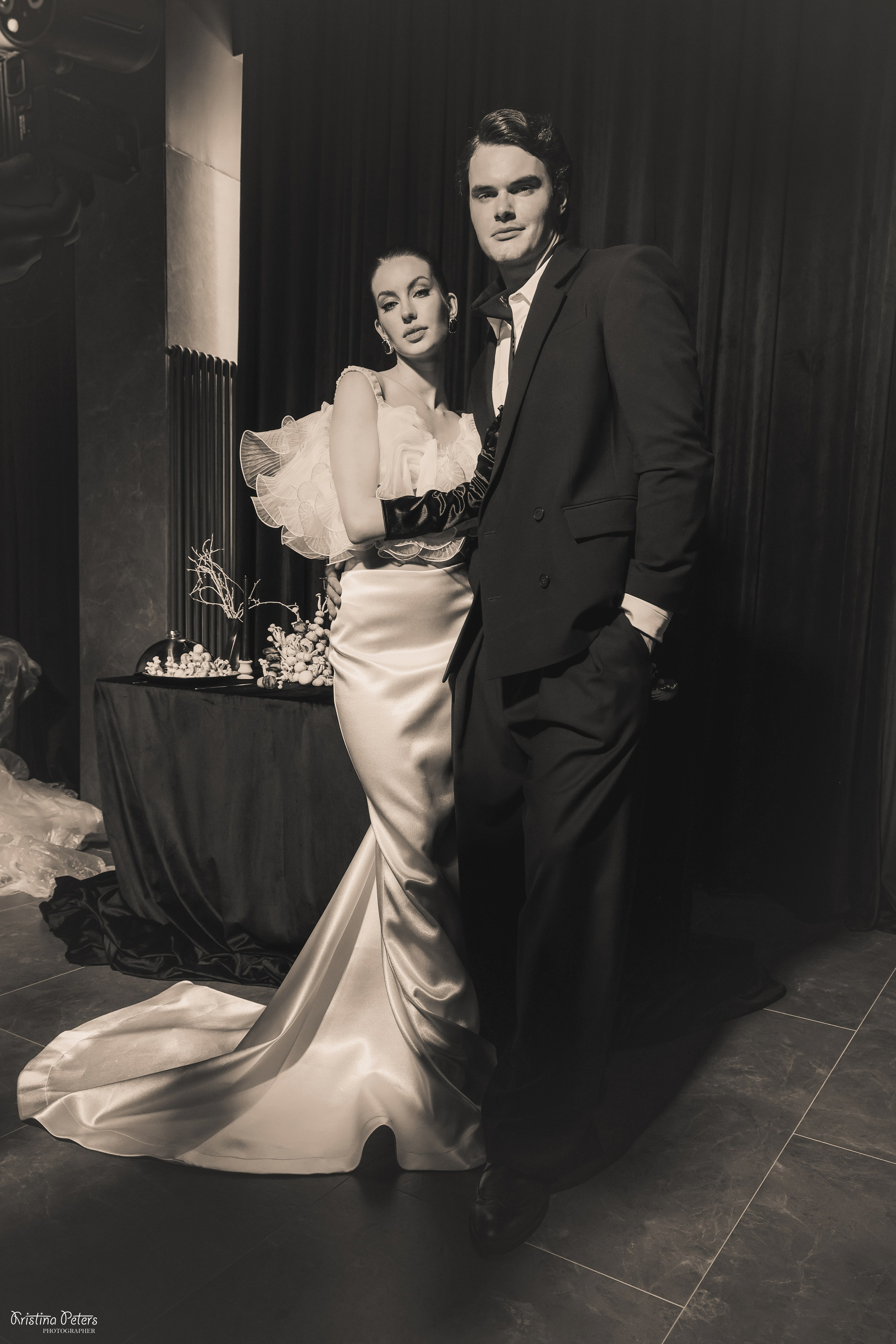 Ретро свадьба черно-белое