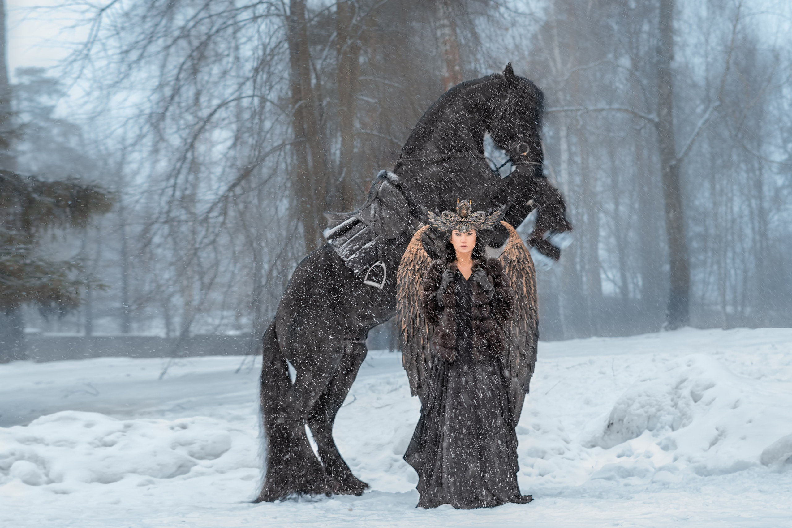 Фотосессия с лошадьми и съемки с конем в Москве от фотографа Елены Жмельковой