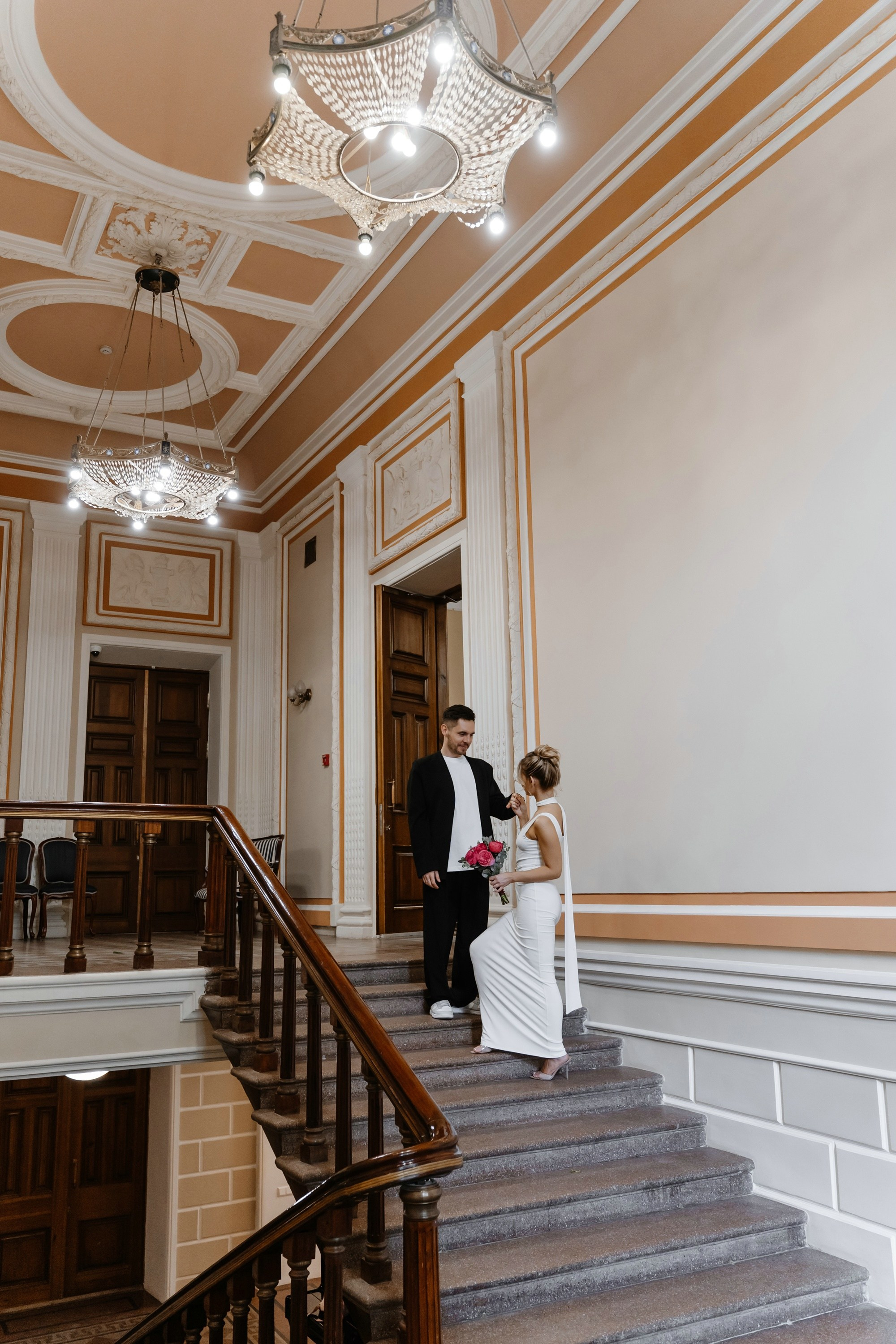 Фотосессия торжественной выездной регистрации брака в усадьбе Третьякова