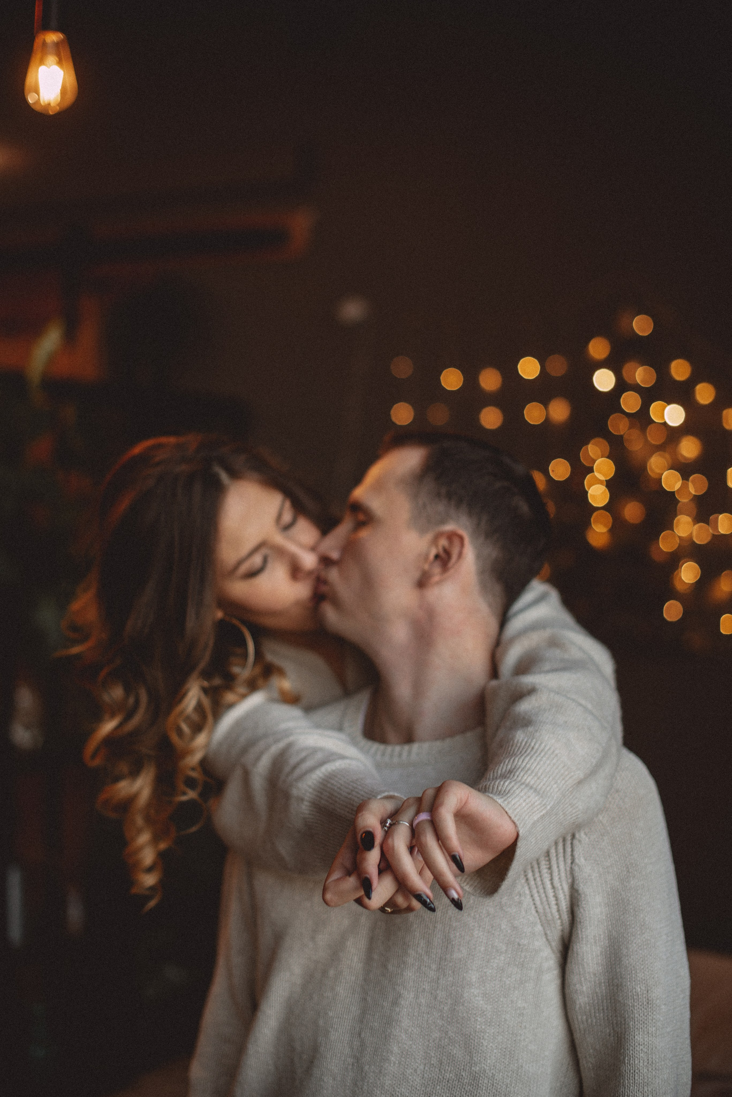 Новогодняя фотосессия Лавстори в студии. Семейная фотосессия Бутово Москва фотограф Алина Морщагина