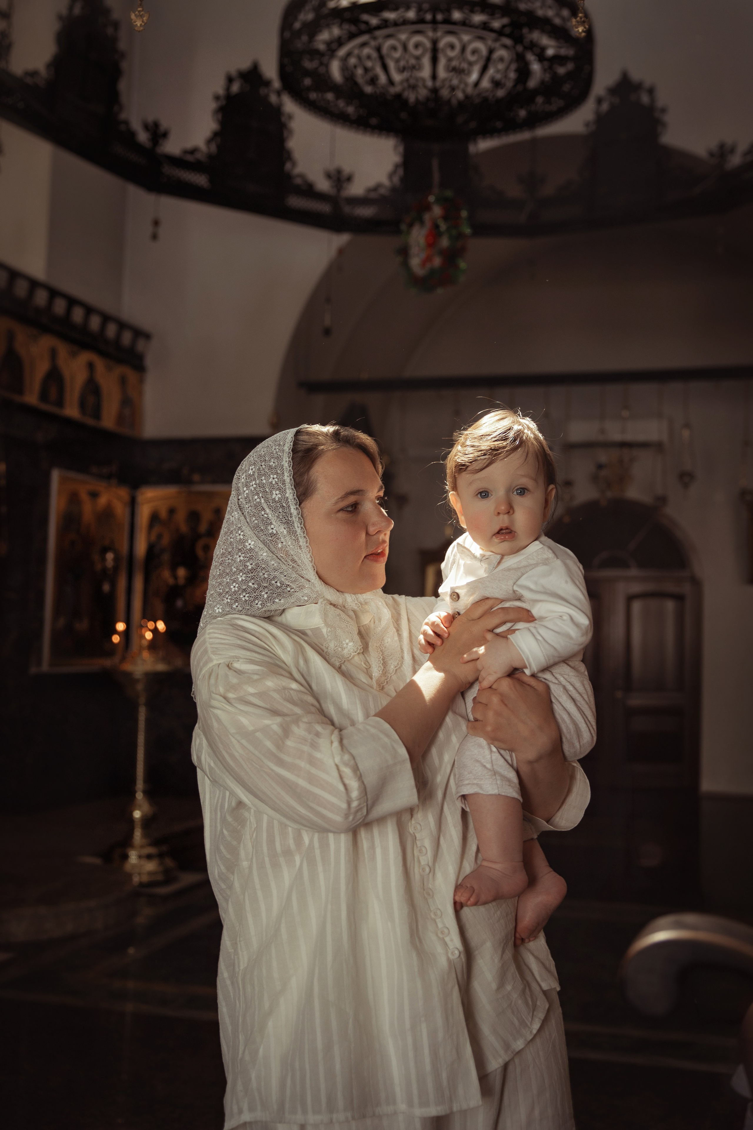 Таинство Крещения Рамиля. Храм иконы Божией Матери Всецарица ст. Пластуновская. Фотограф на Крещение и Венчание Краснодарский край — Гранкина Юлия