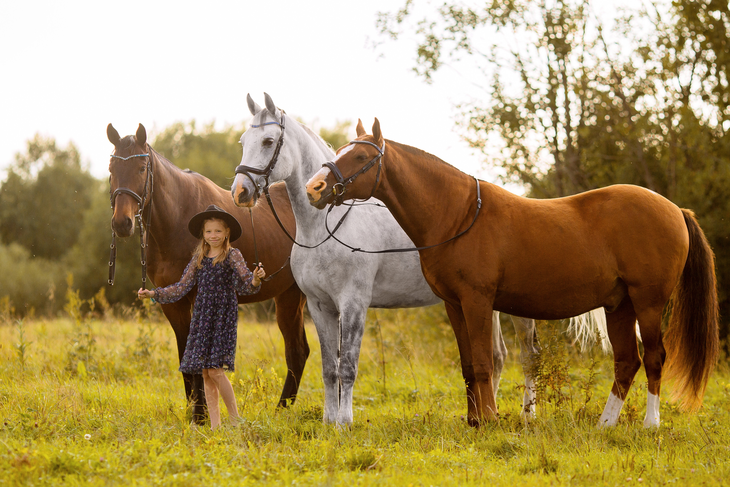Детская фотосессия с лошадьми