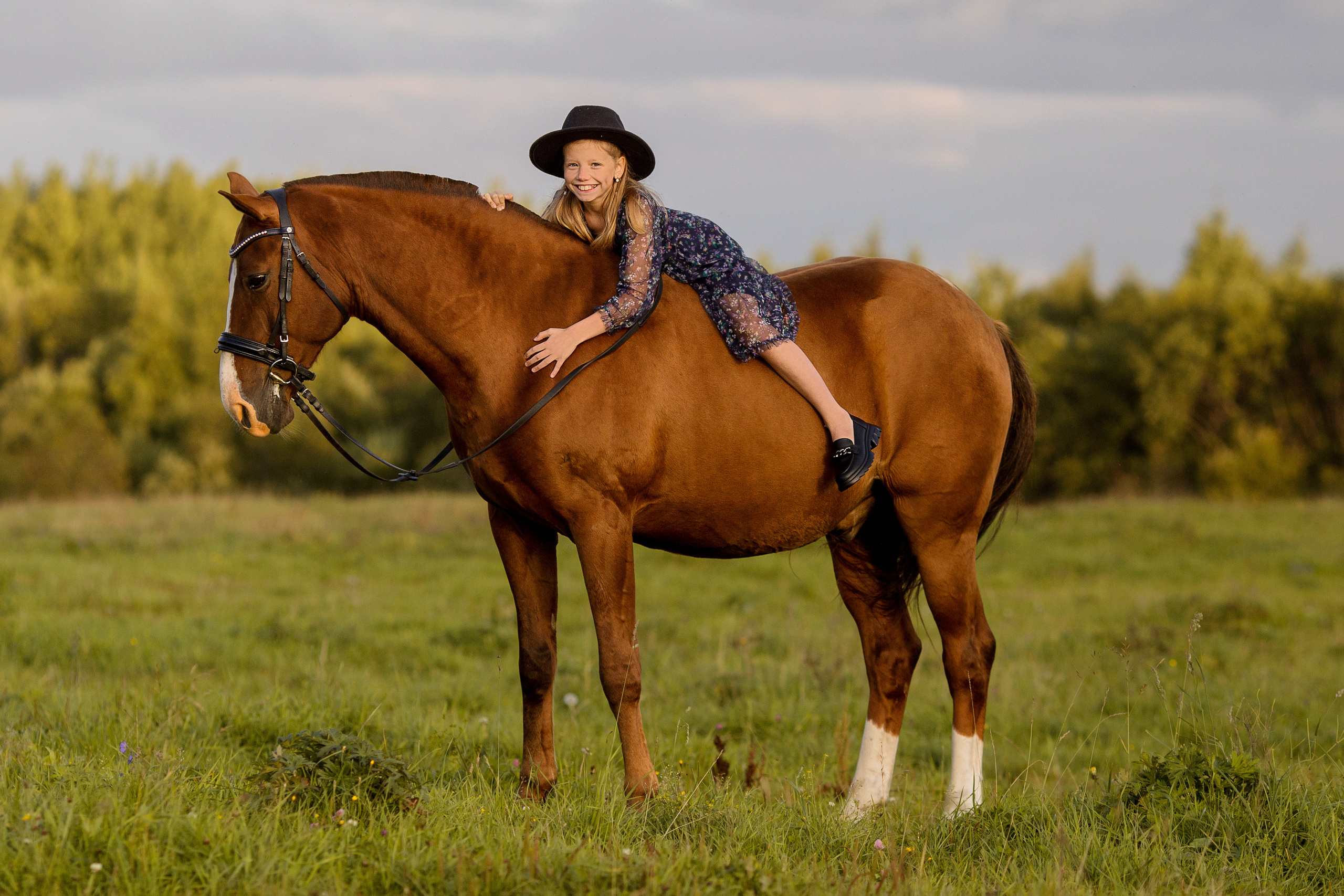 Детская фотосессия с лошадьми