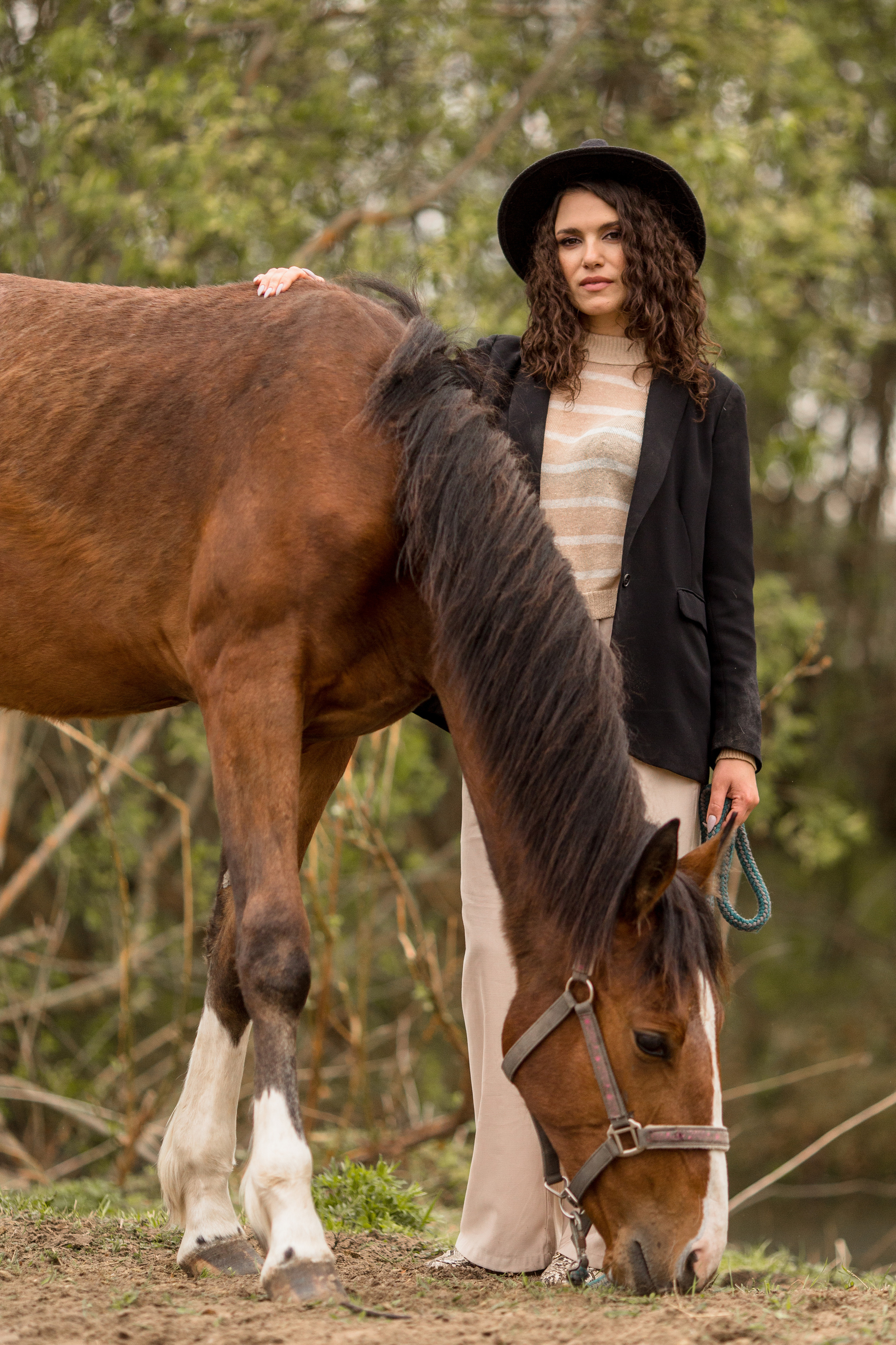 Фотосессия с двумя лошадьми
