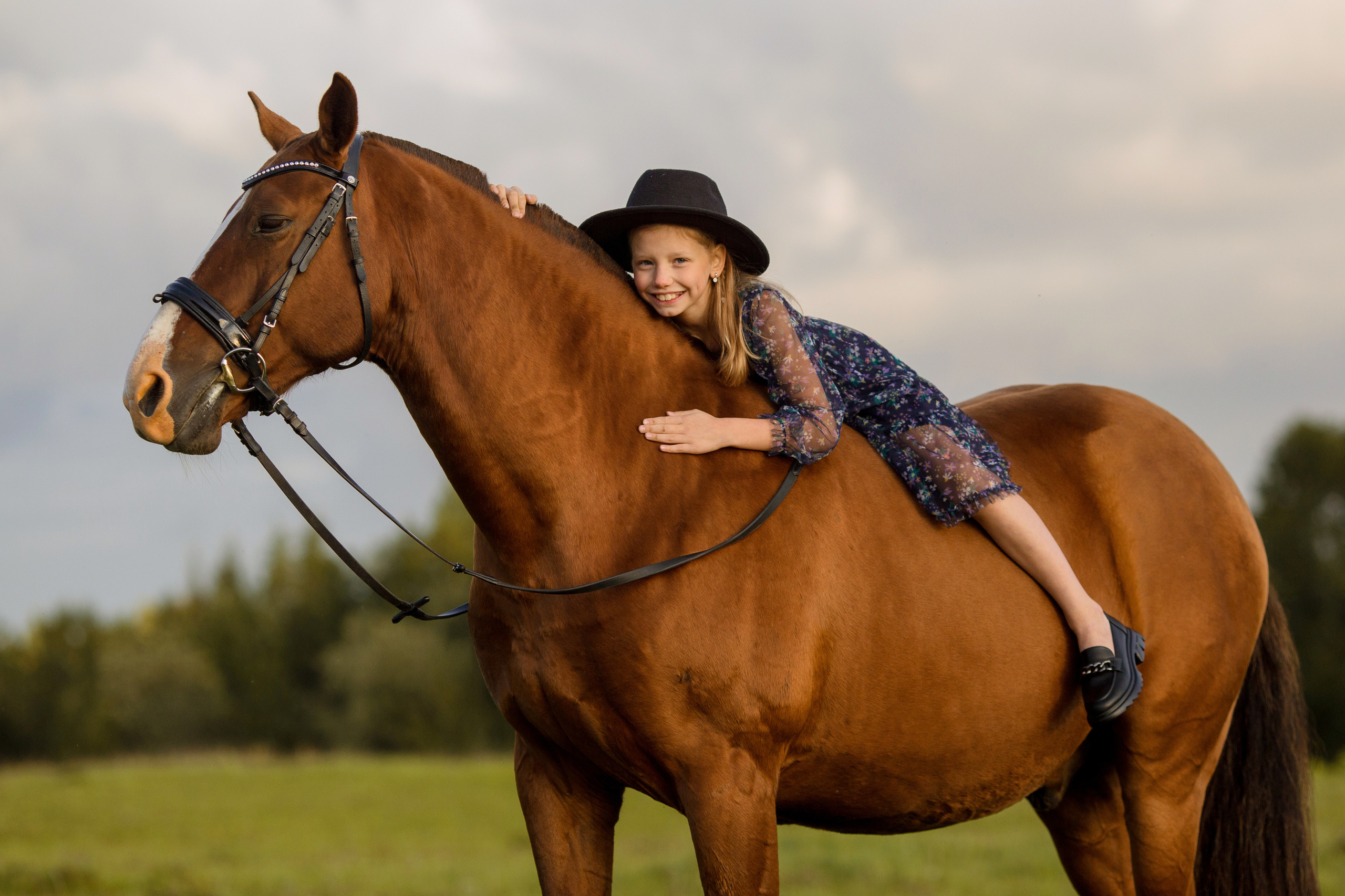 Детская фотосессия с лошадьми