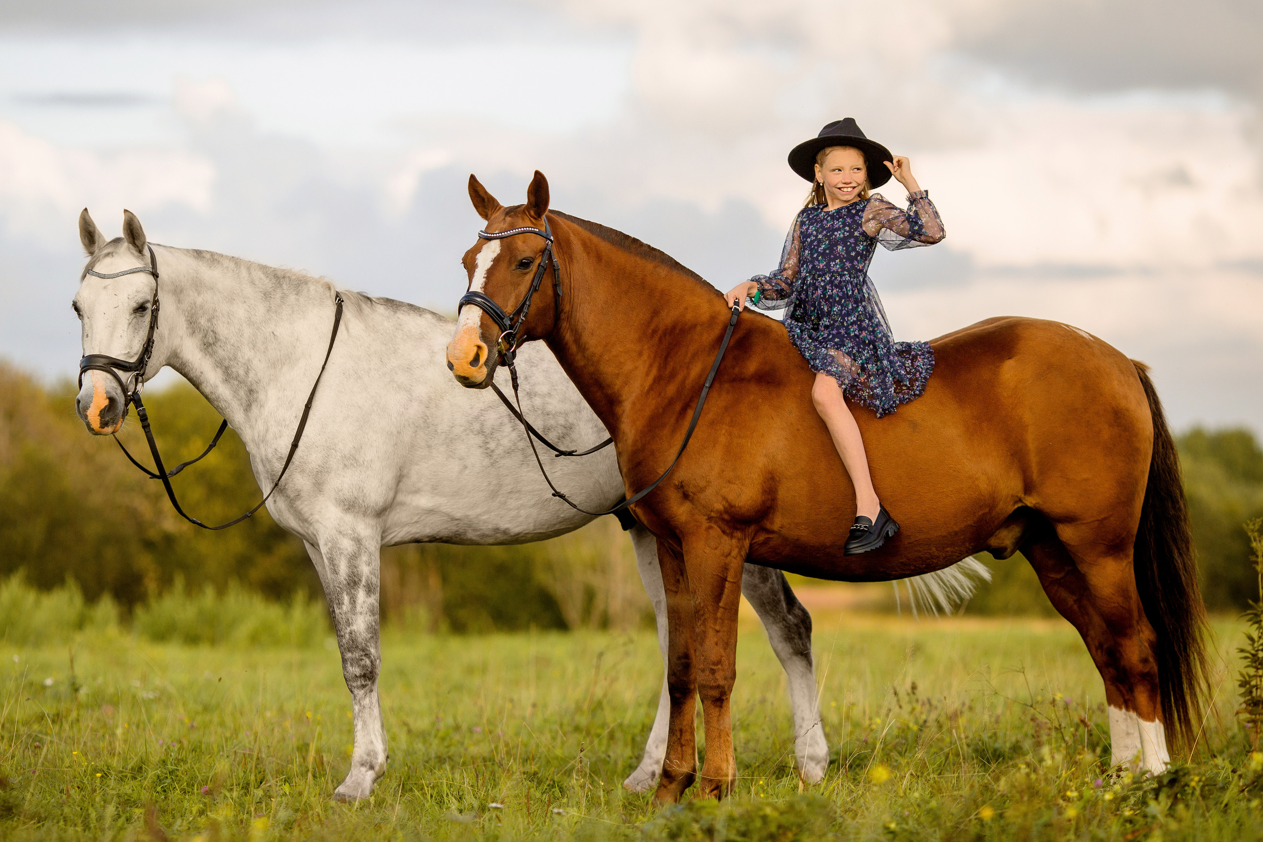 Детская фотосессия с лошадьми
