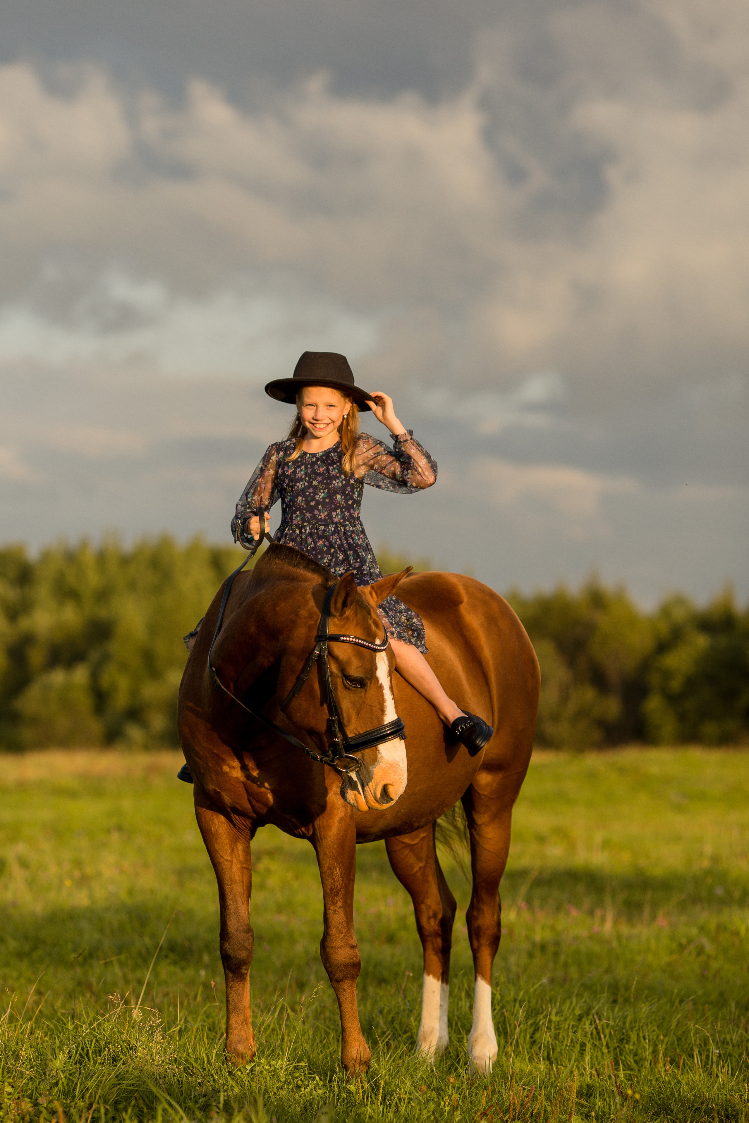 Детская фотосессия с лошадьми