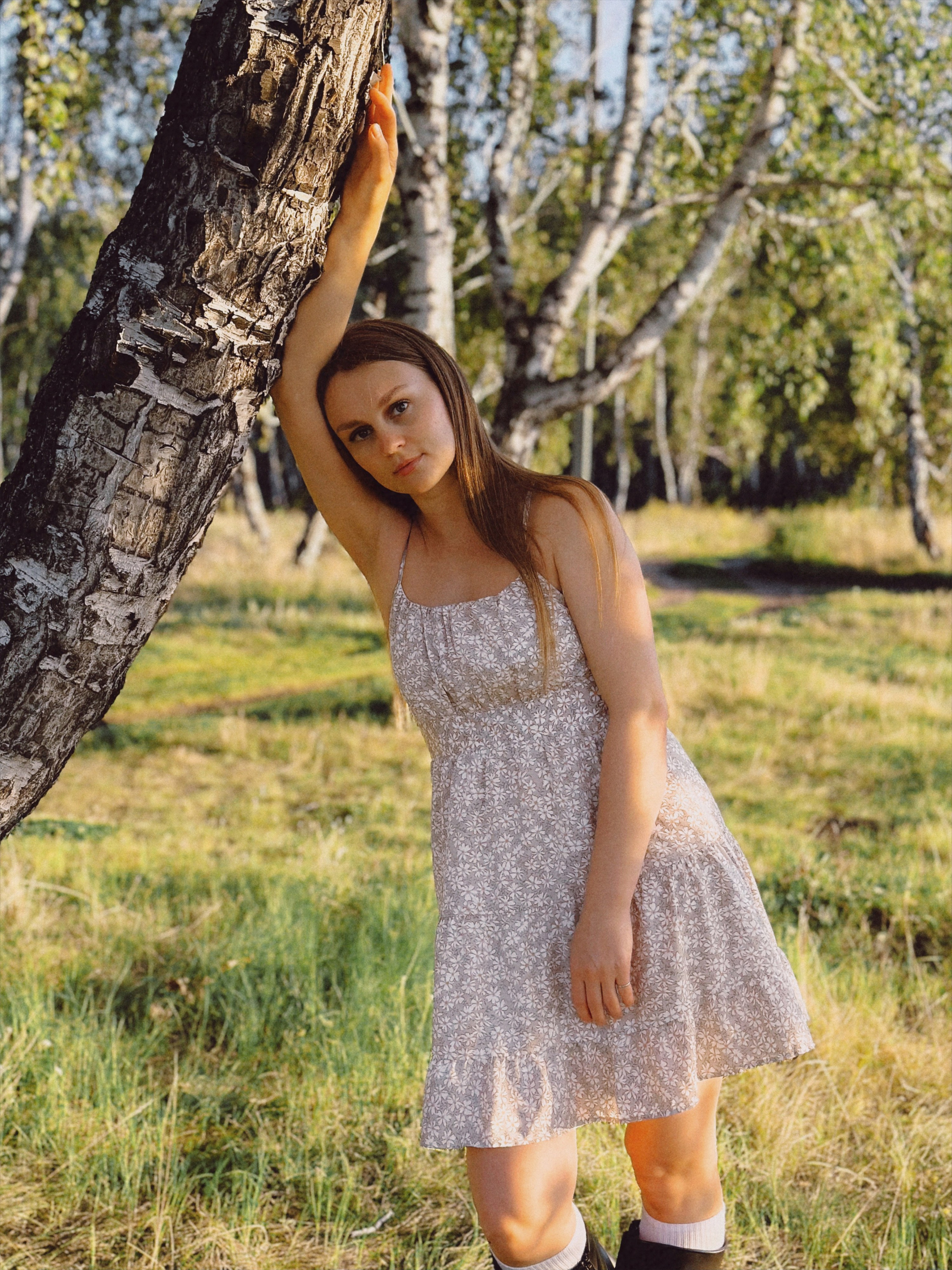 Ретро в берёзовом лесу. Чувственный мобильный фотограф в Казани и Сочи Дьяченко Дарья