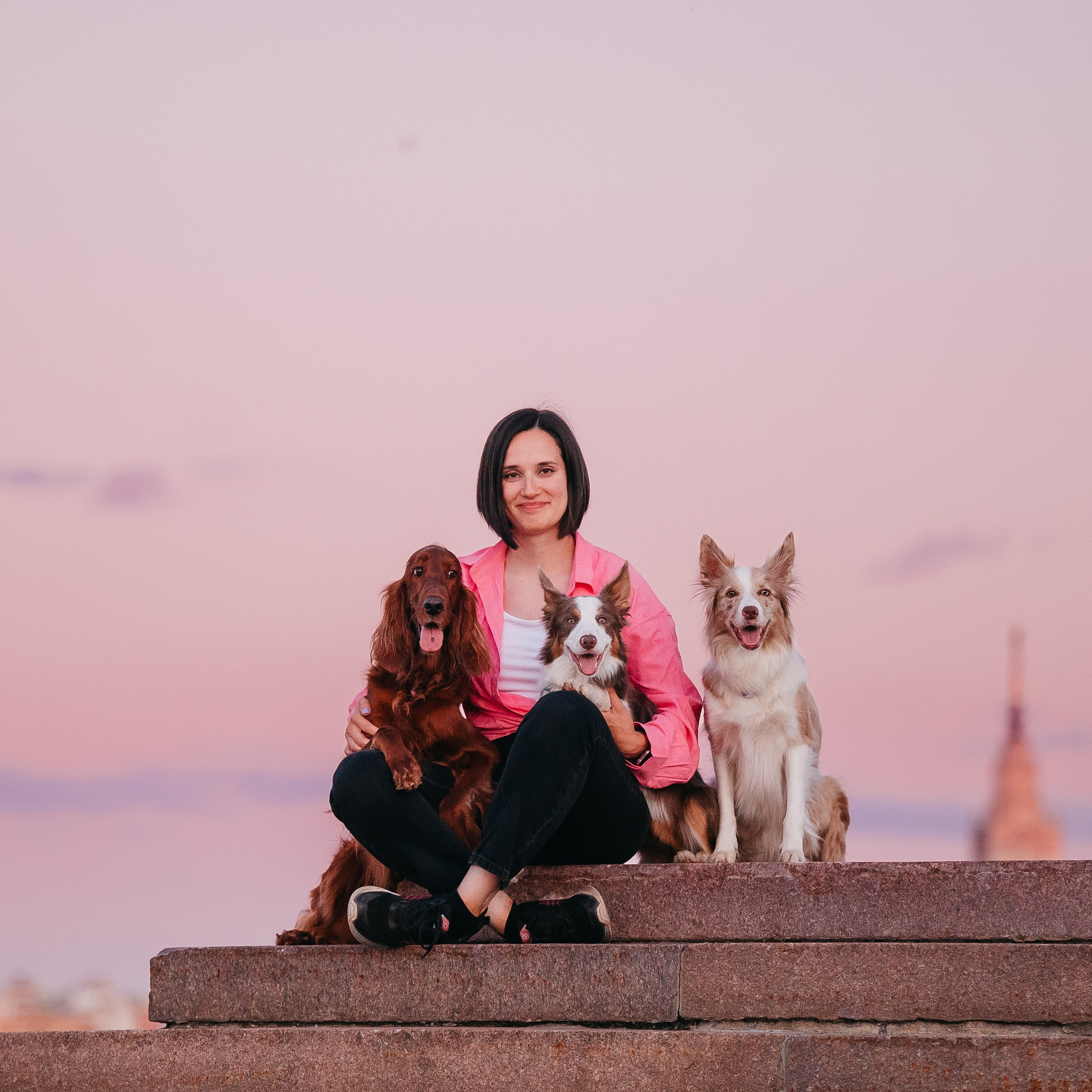 Маша, Лика, Нао и Рафта. Семейный фотограф анималист Ананьева Мария — Москва