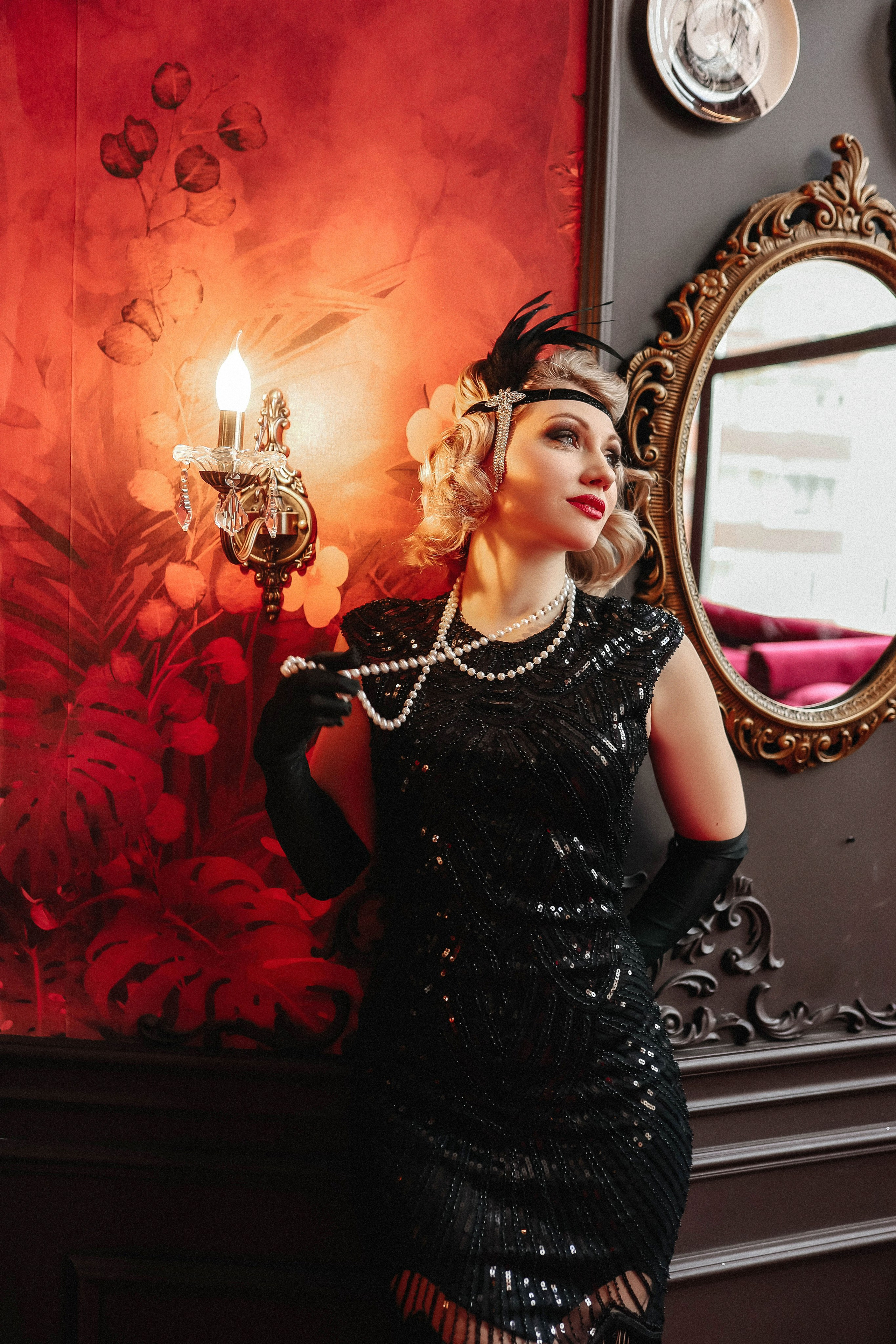 Фотосессия в стиле Гэтсби в студии Москвы. Свадебный и семейный фотограф в Москве