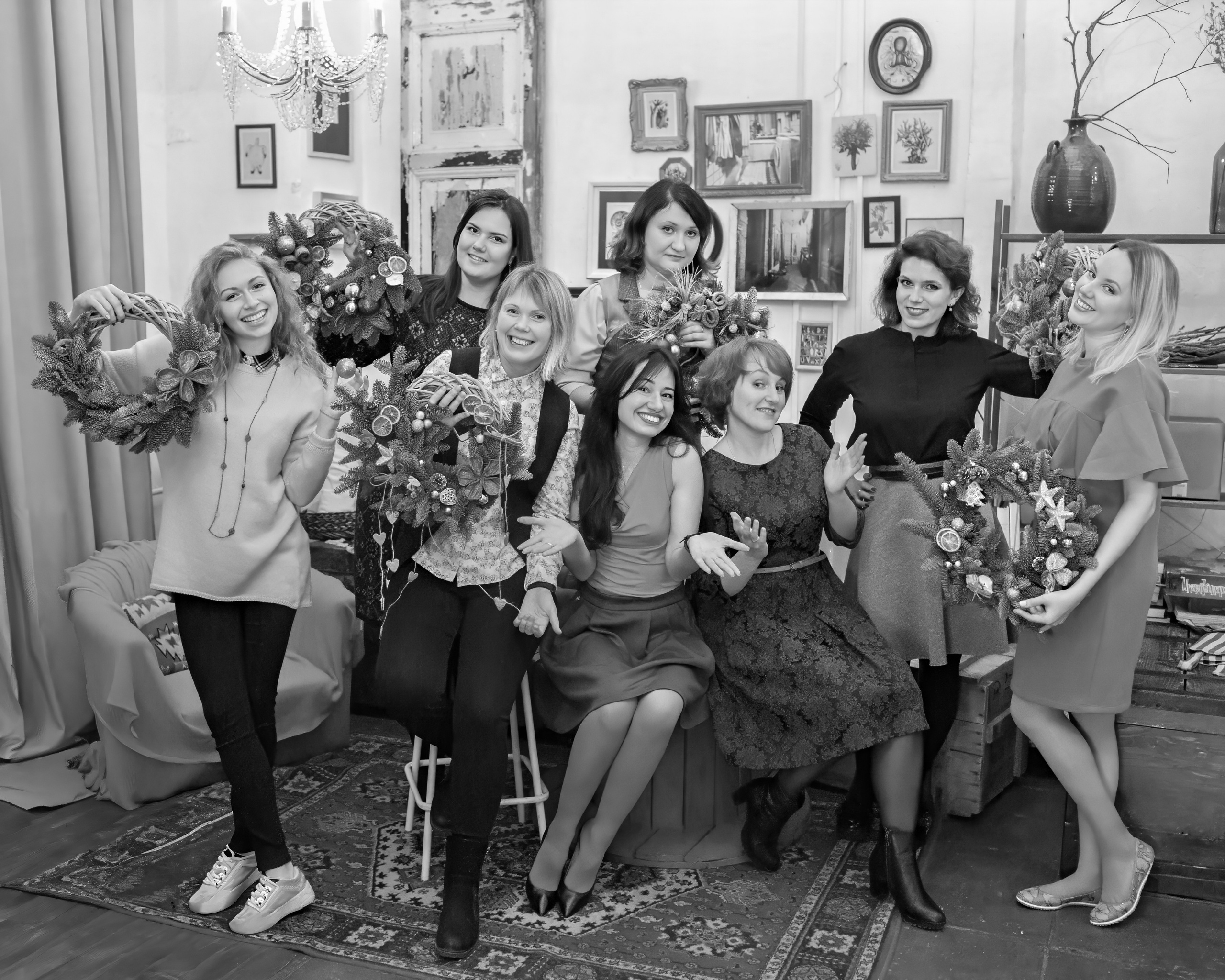 МК Рождественский венок. Семейный и детский фотограф в Москве Юлия