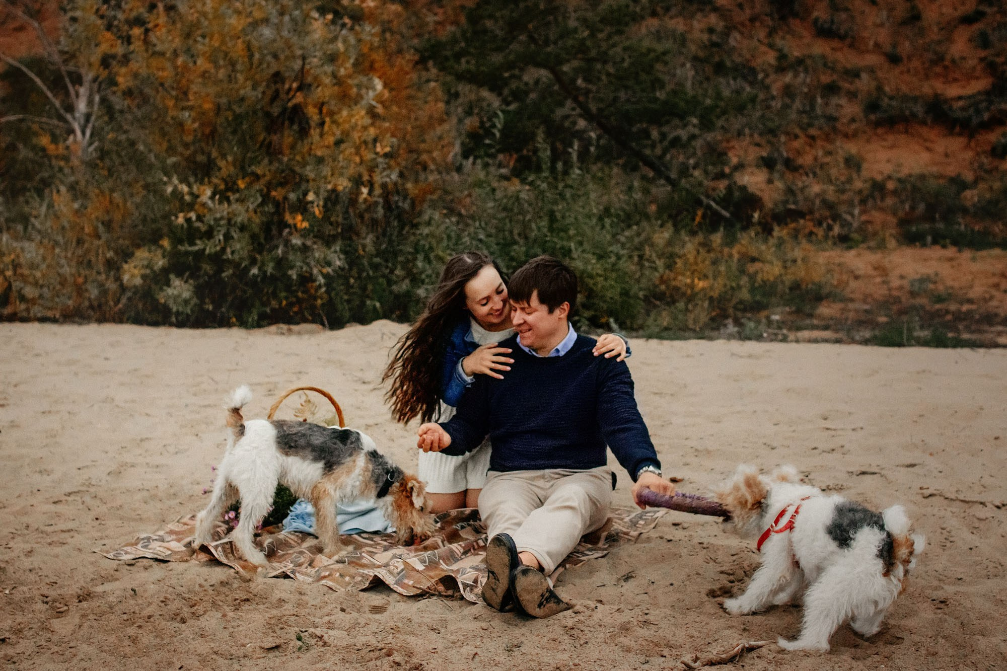 Наталья, Илья и фоксы. Фотограф Наталья Потапова