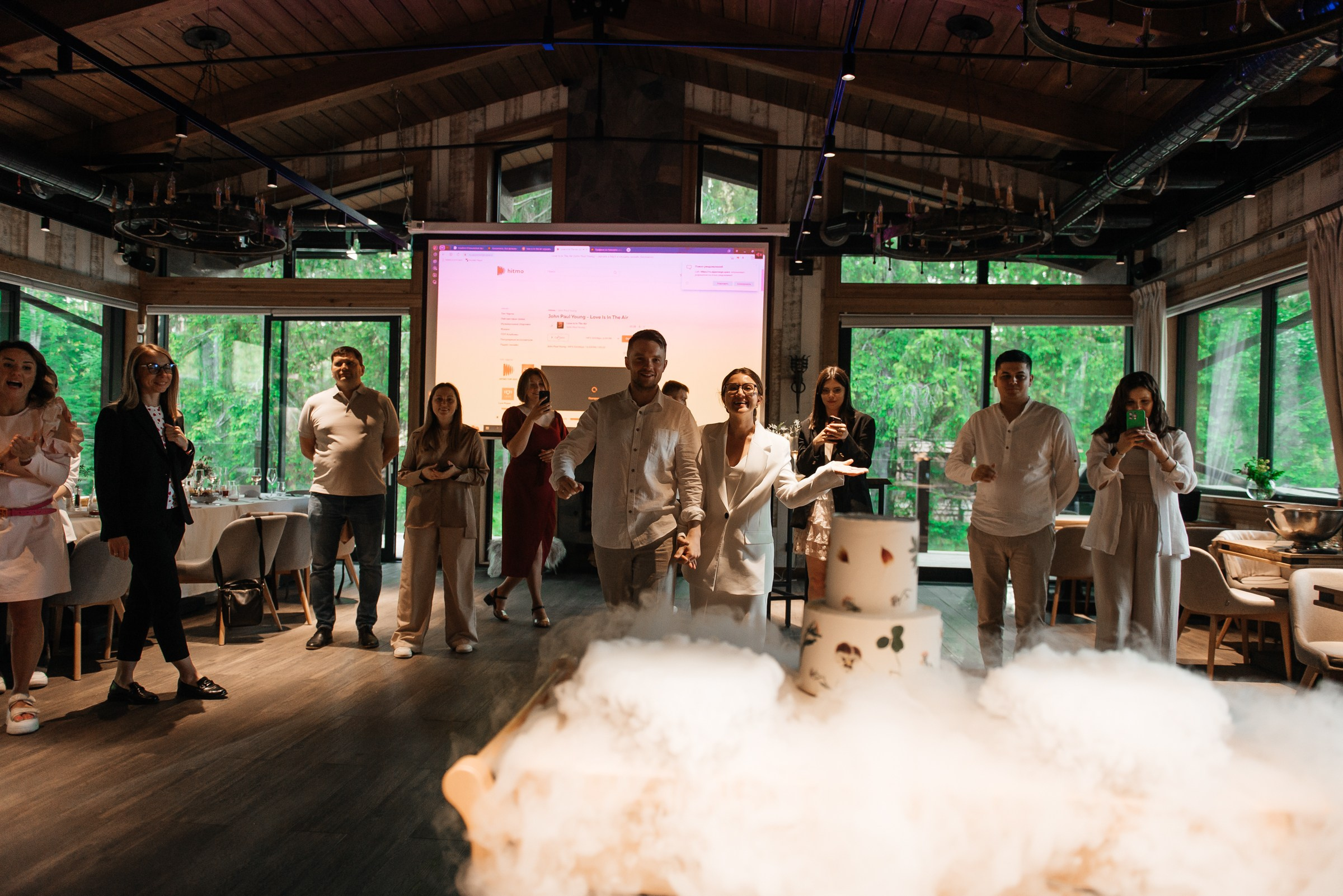 свадебный ужин в ресторане Чаща в Охта парке