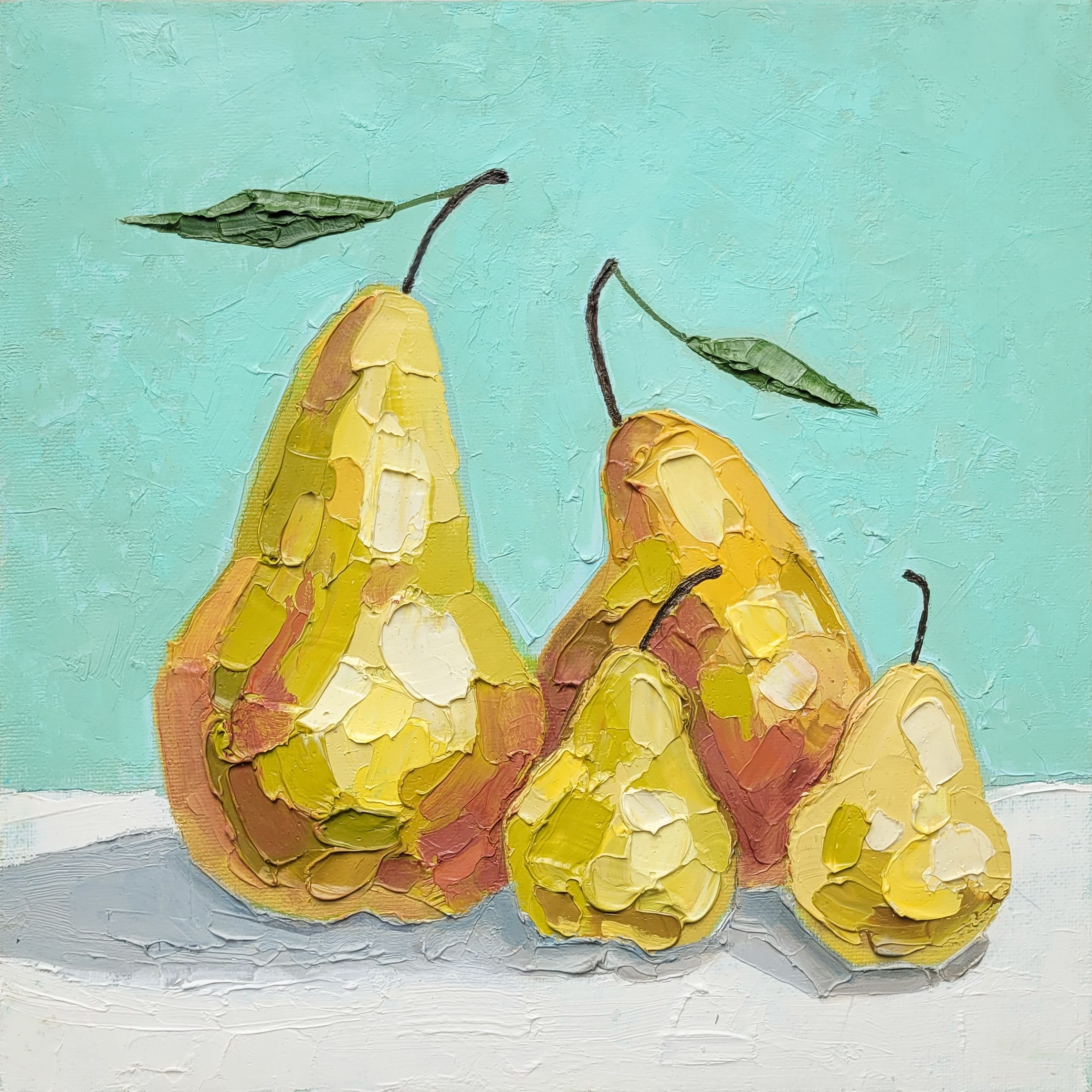 Картина «Три лимончика». 25×25см. 3500р. Галерея авторских картин художницы Бельмесовой Евгении