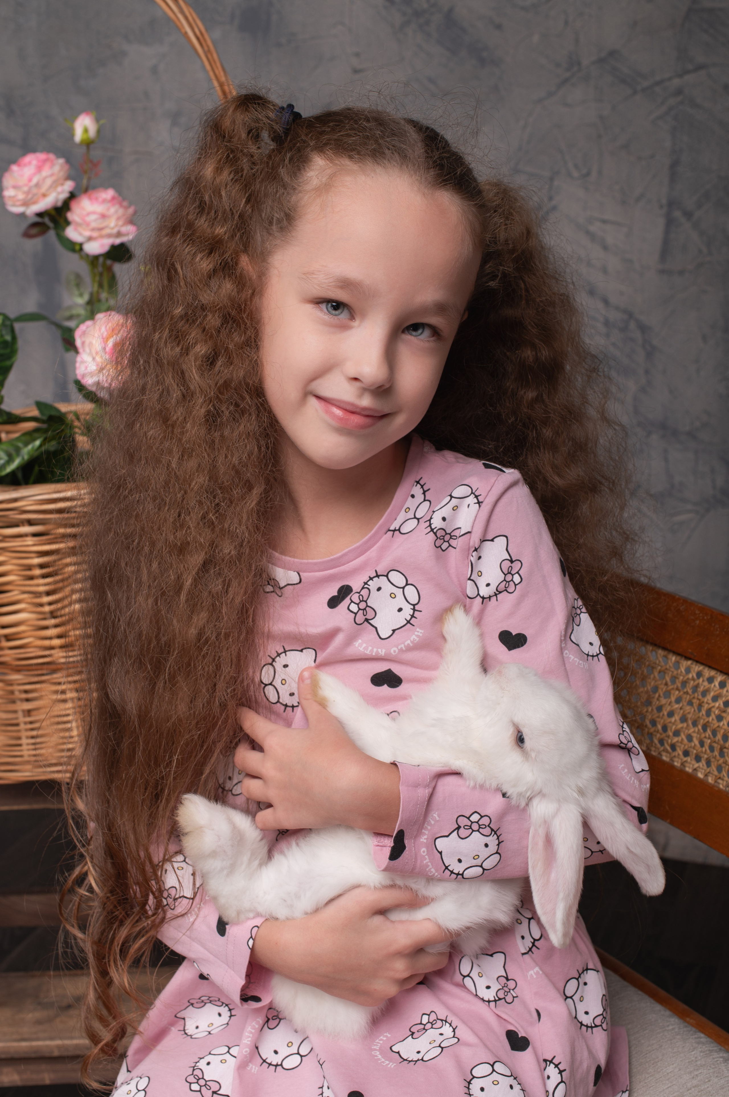 Дети и кролик. Детский фотограф в Новокузнецке Николай Чекалин