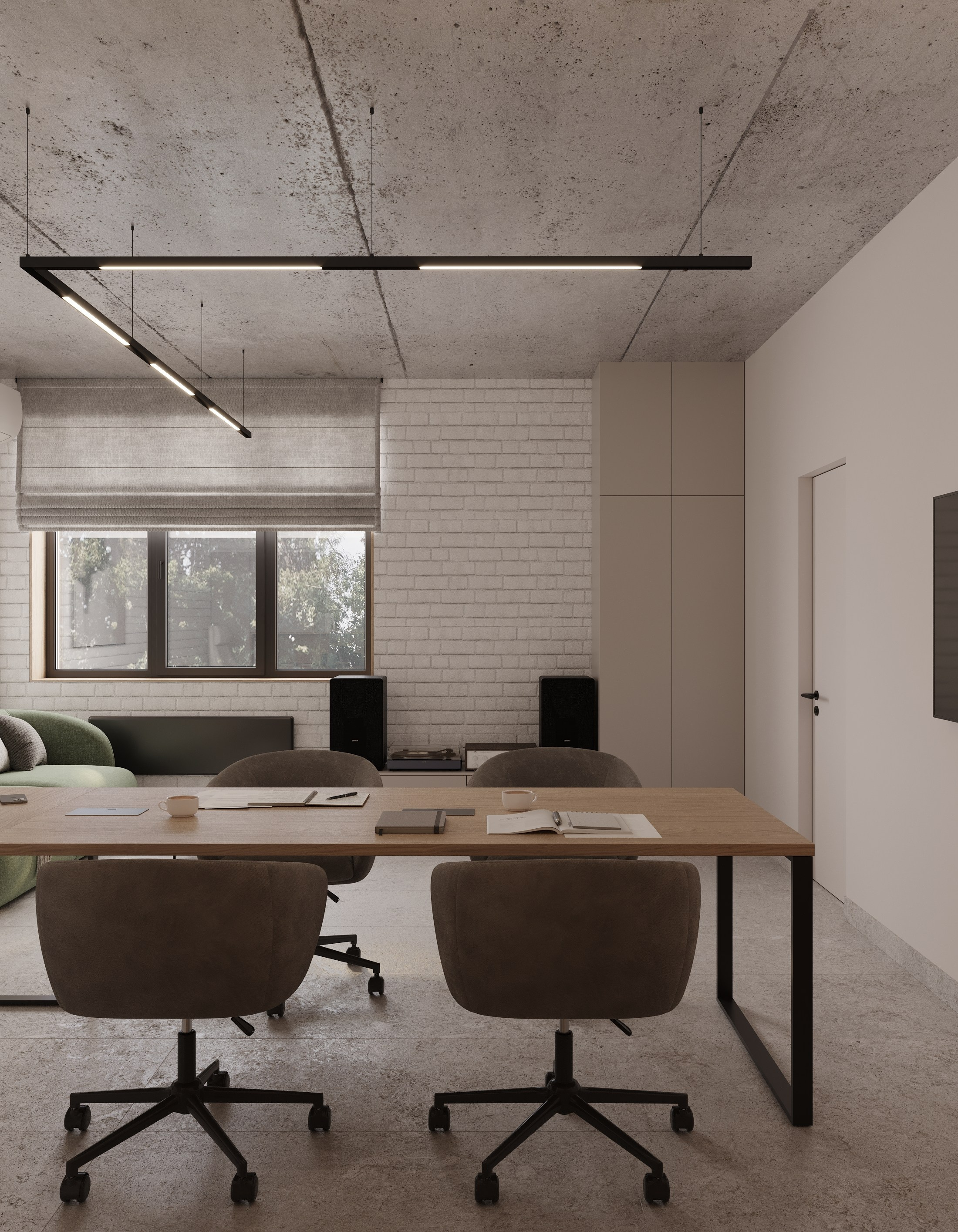 Офис компании «Мединвест». Дизайн интерьера, 3D-визуализация Владивосток