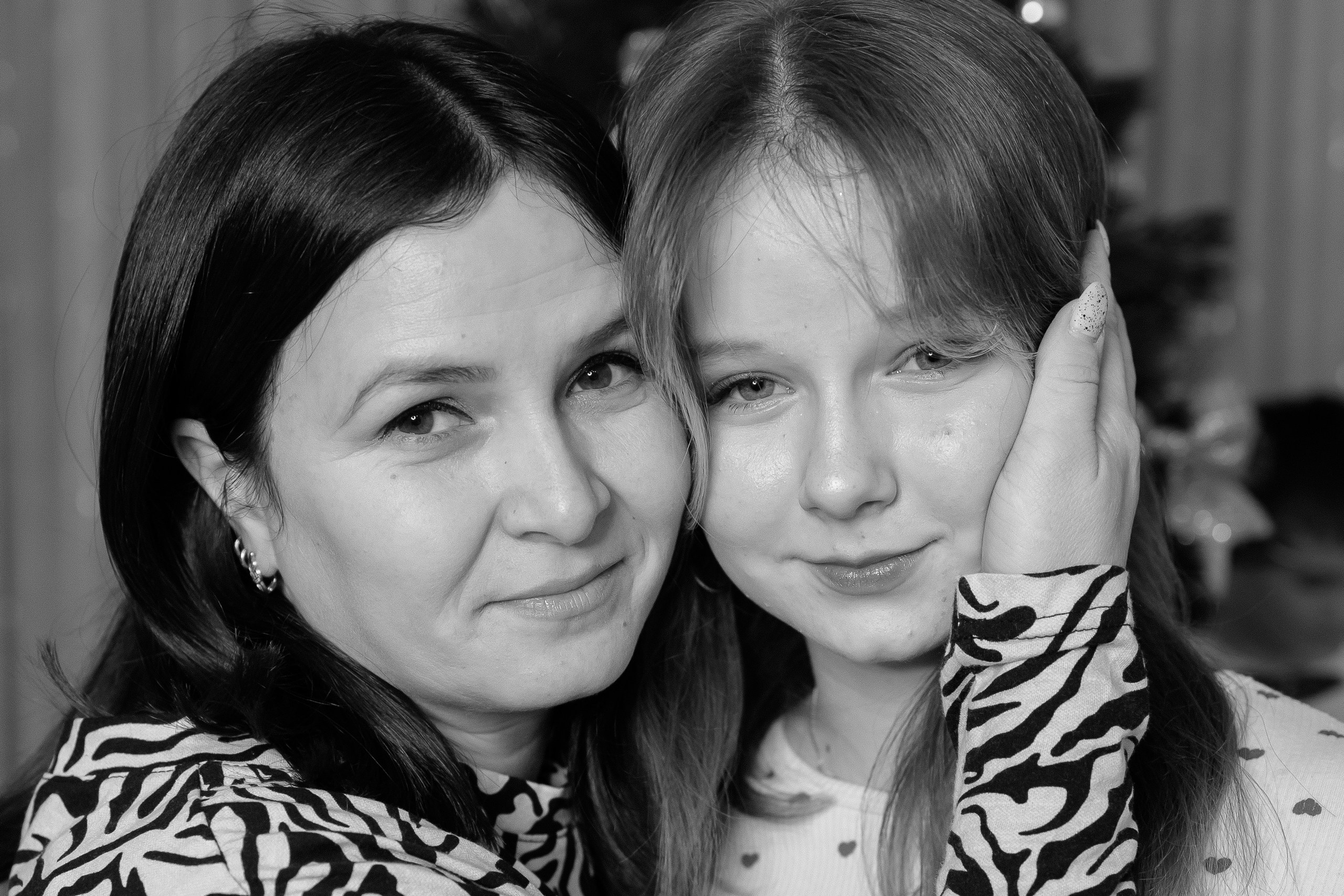 Семейная новогодняя фотосессия дома