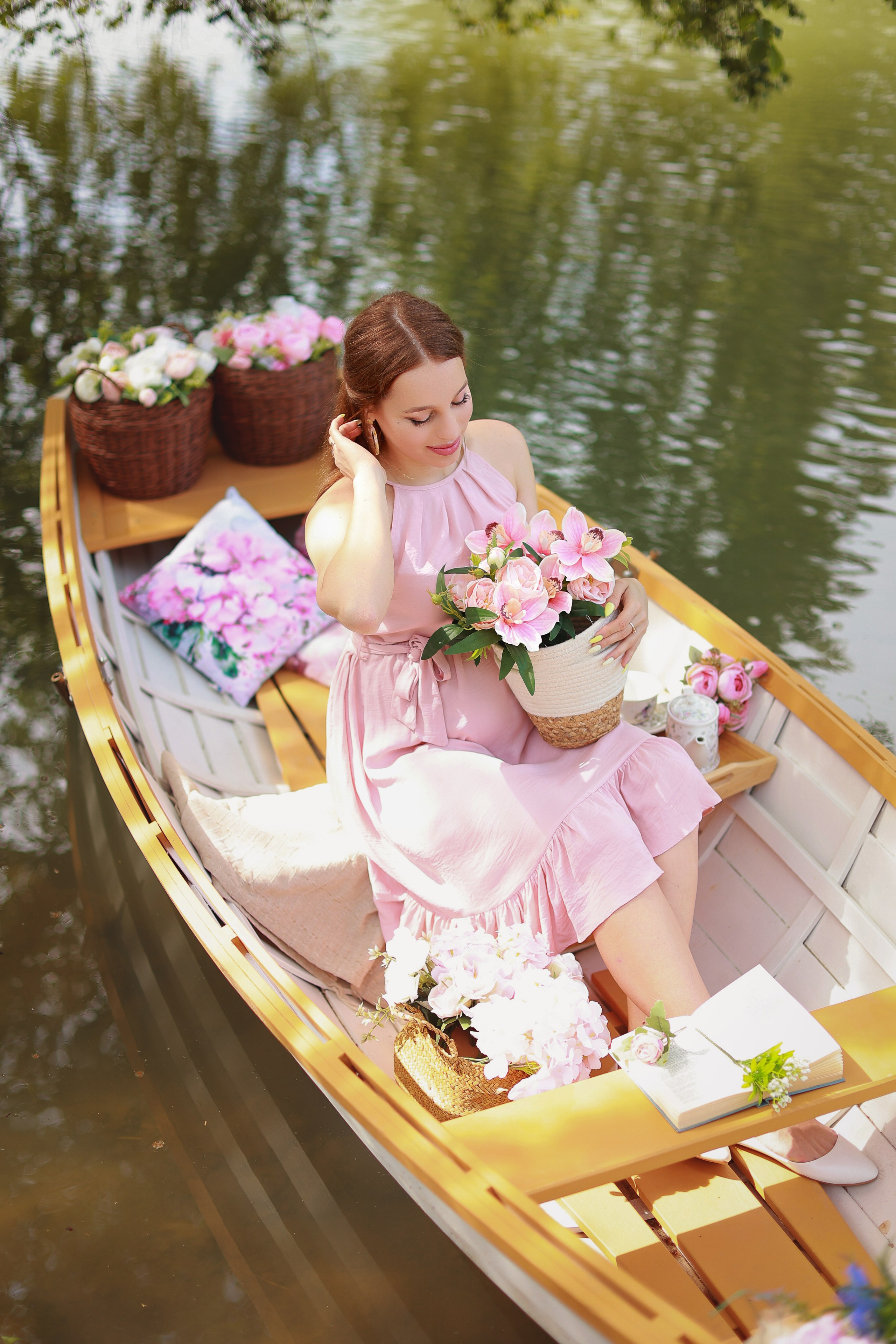 Цветочная лодочка. Детский семейный фотограф Краснодар