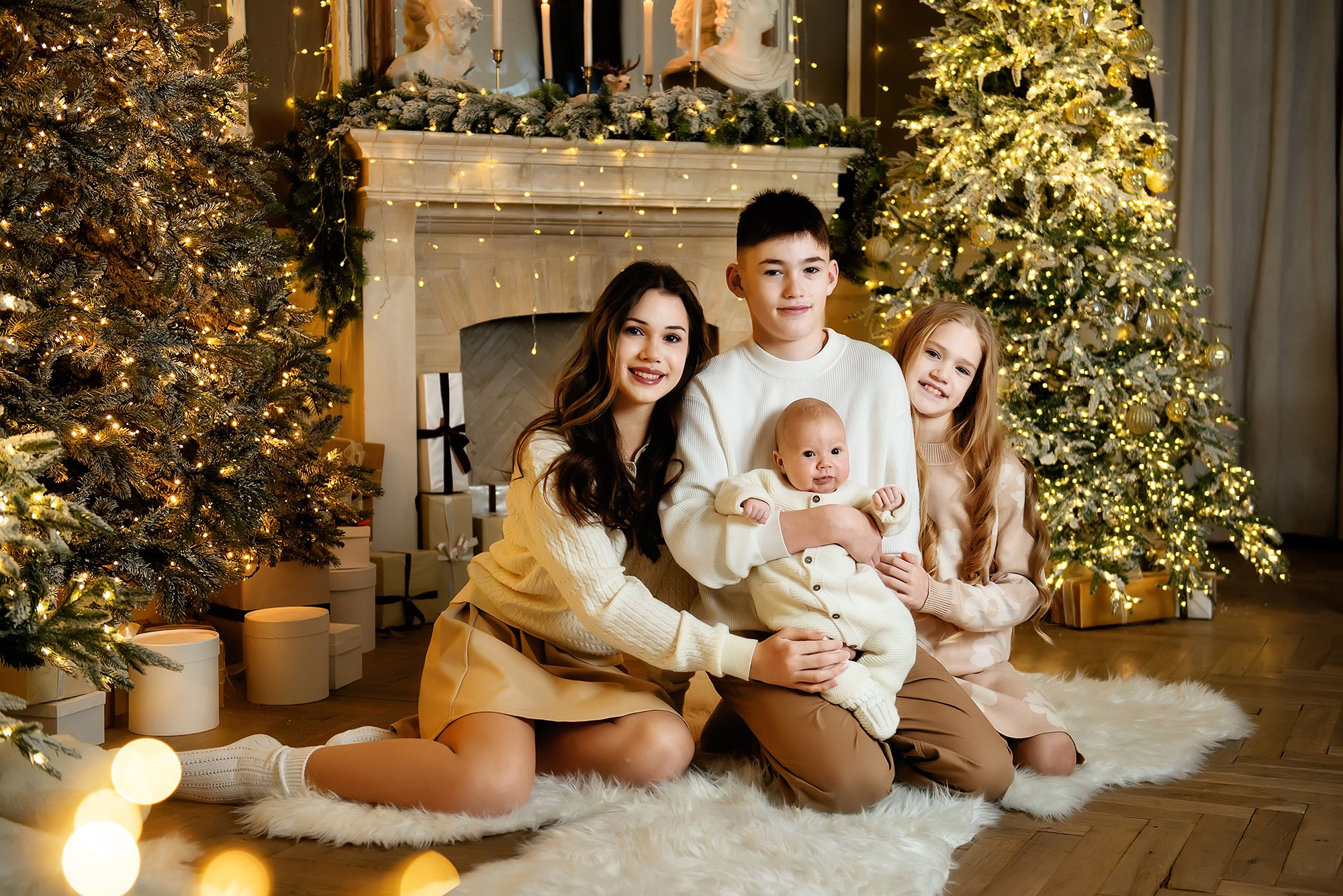 Юшковы_новогодняя. Школьный, фэшн фотограф в Тюмени и в России Ирина Королева