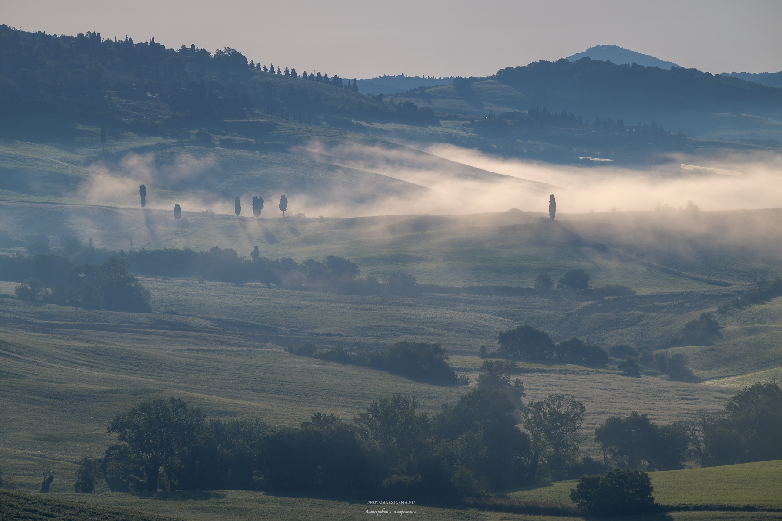 Волшебное утро в Тоскане. Авторские стильные фотокартины
