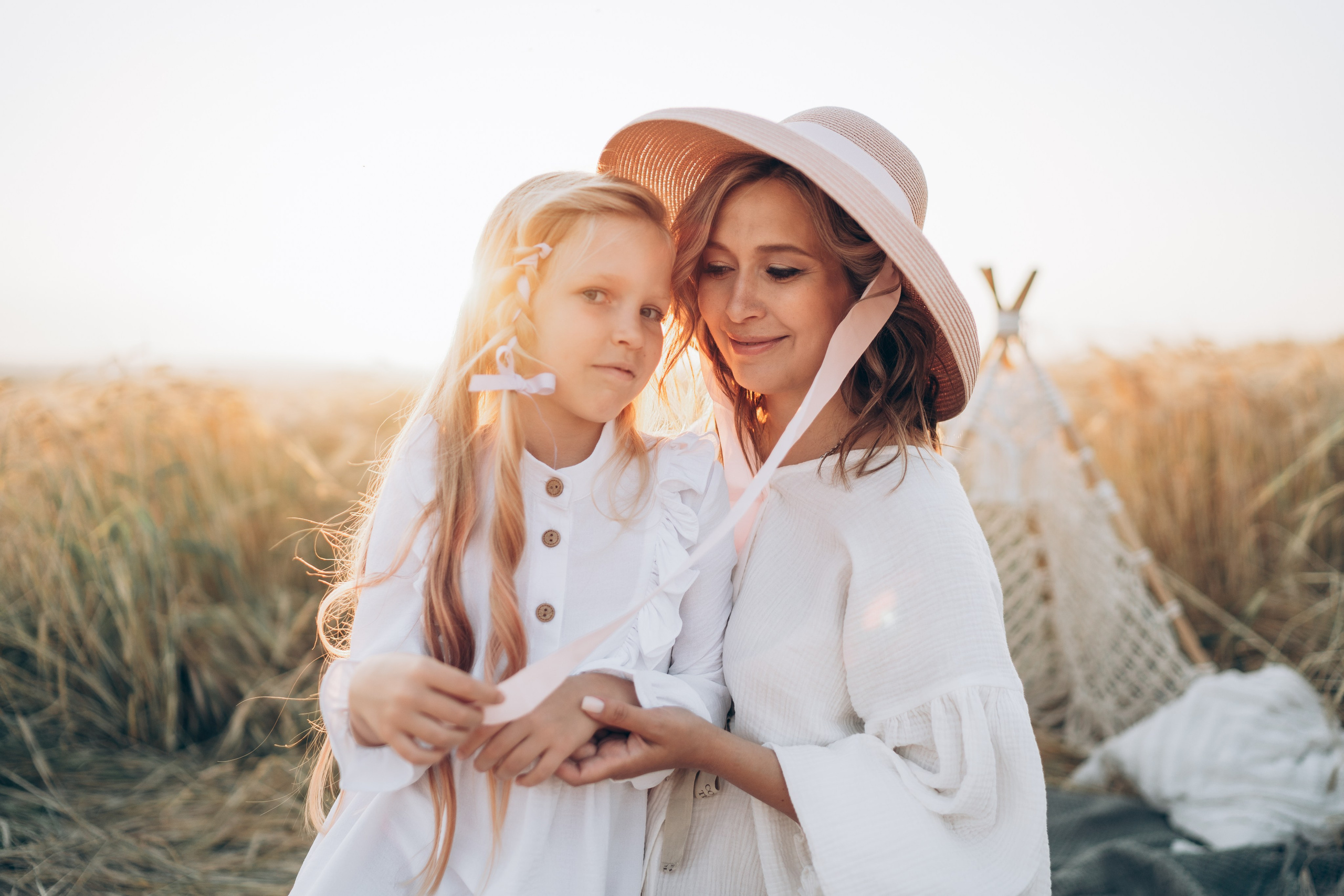 Закатная история в полях. Семейный фотограф в Москве Елена Гильманова